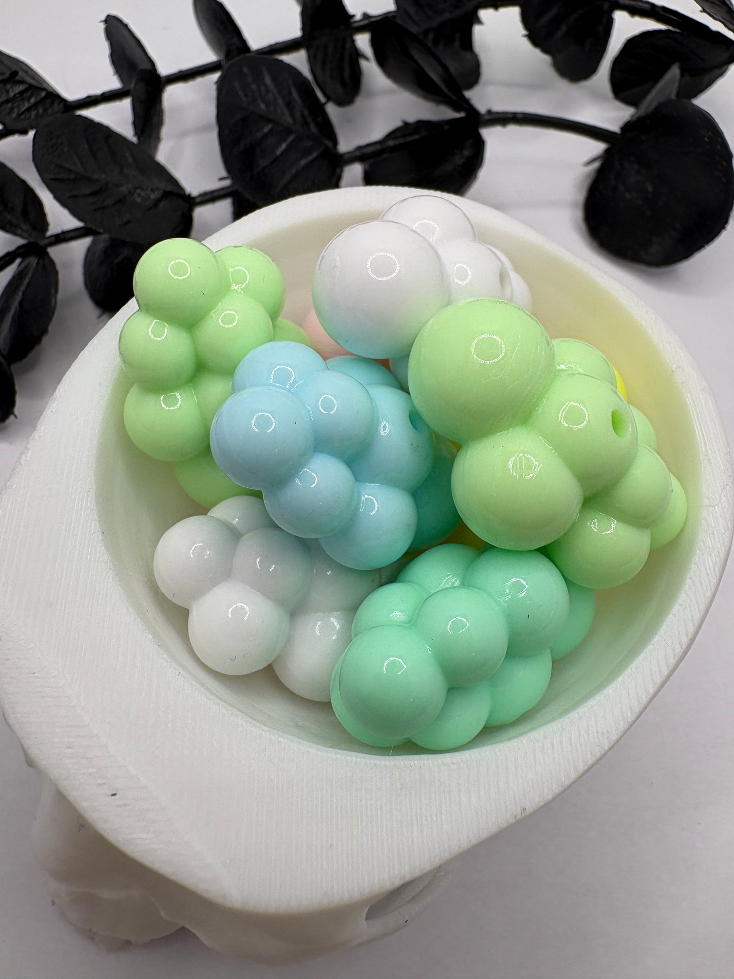 Pastel Big Cloud bead, acrylic beads for pens, beading supplies, beading, 17mm, beads for keychain, 5pc