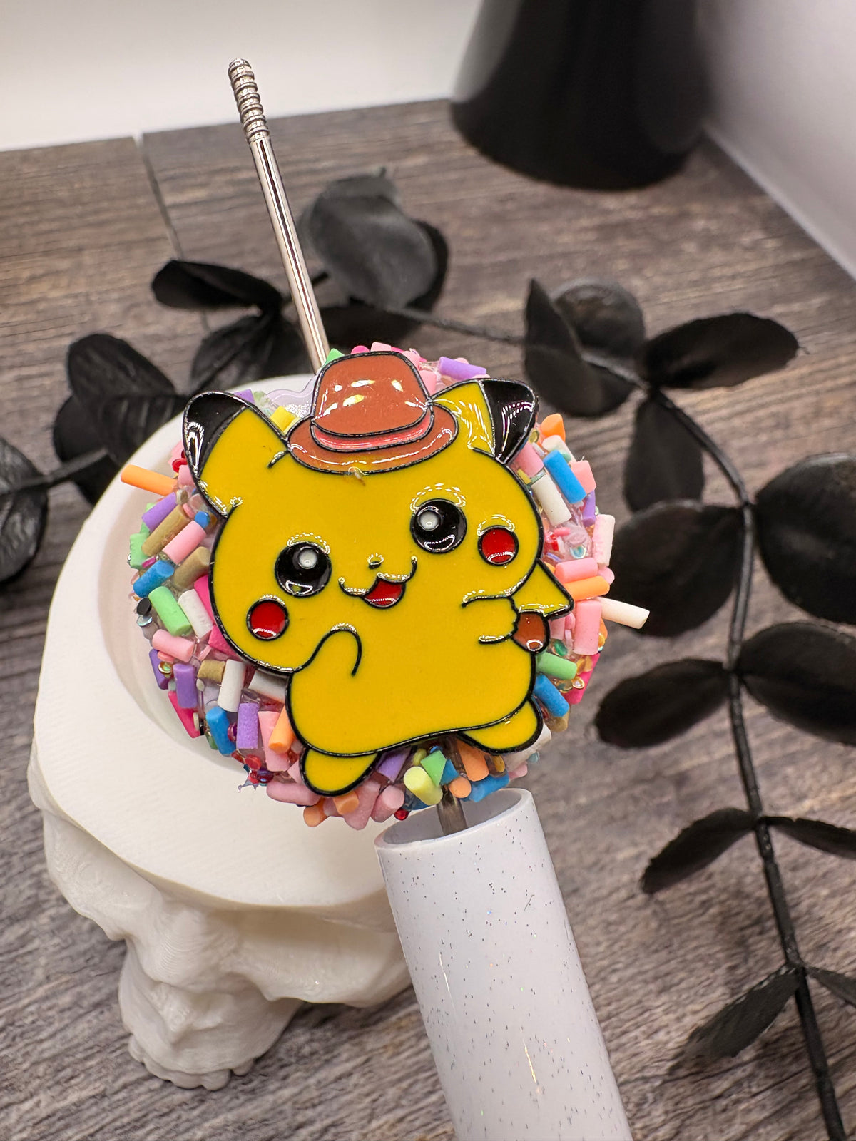 Big pika character funfetti bead, 34mm single piece