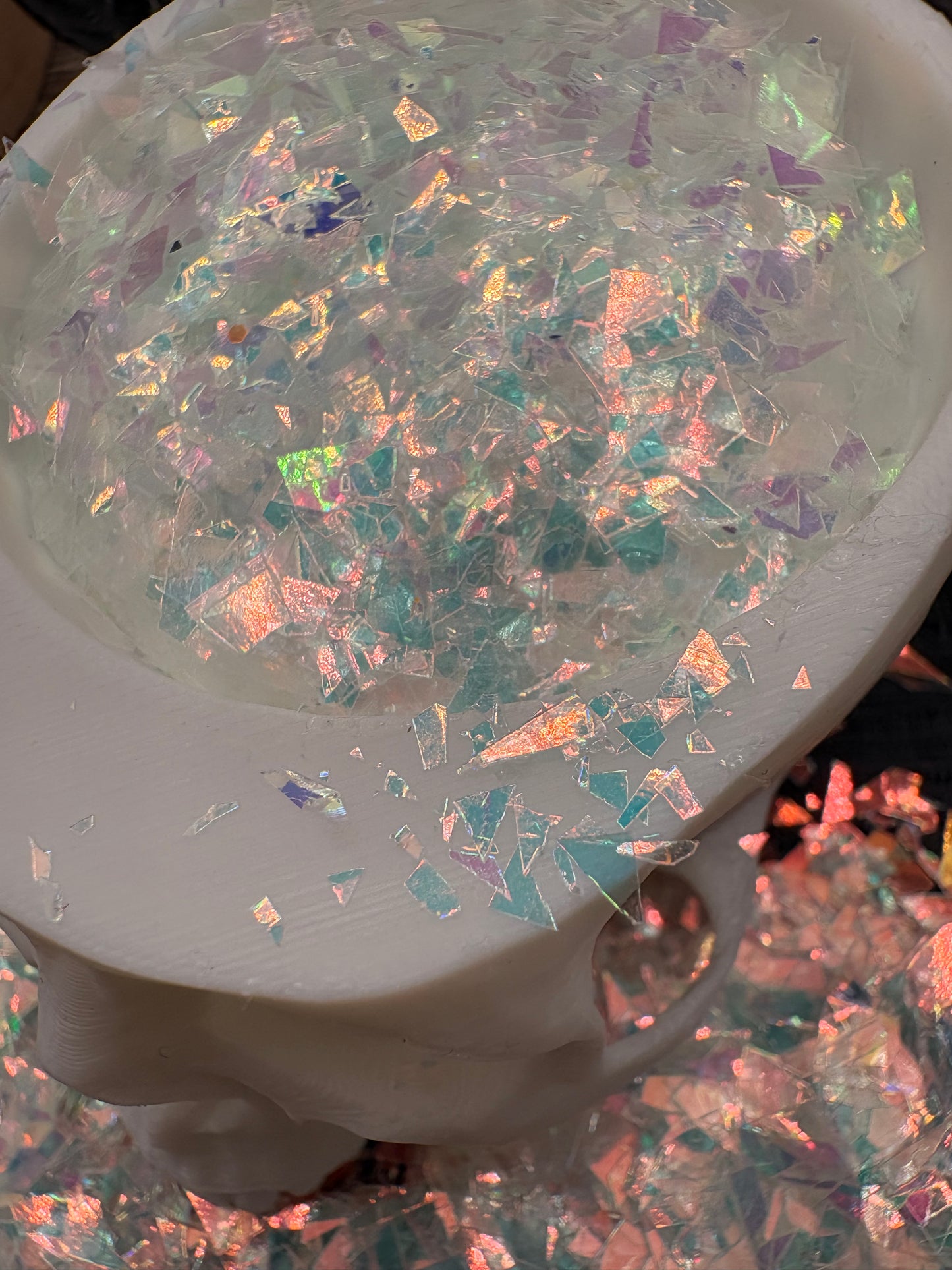 Golden Frost: Irregular Cut Holographic Flake Glitter Blend
