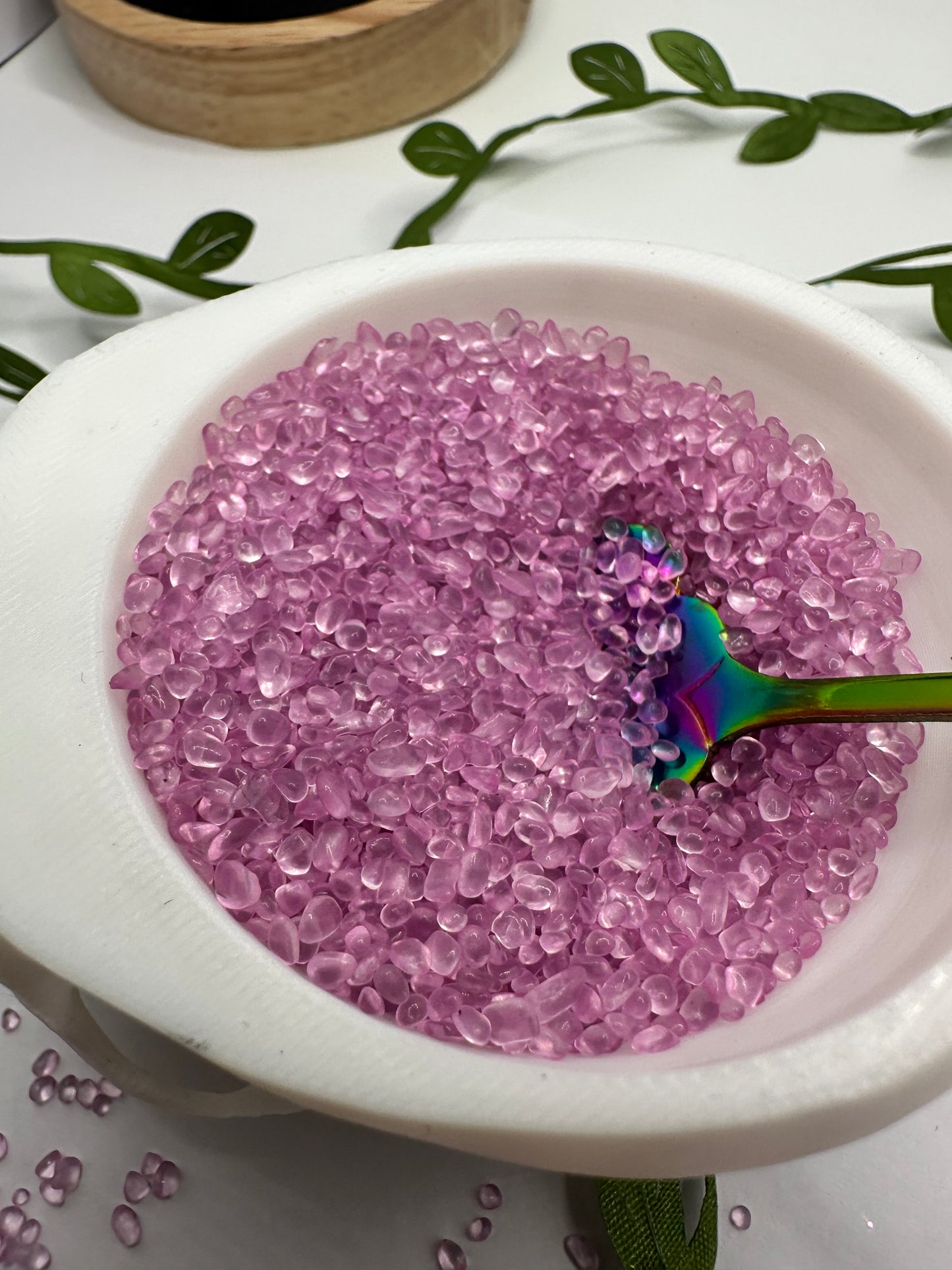 Blushed freeform glass, resin fillers, candle making supplies 1oz by weight, no hole glass crafting