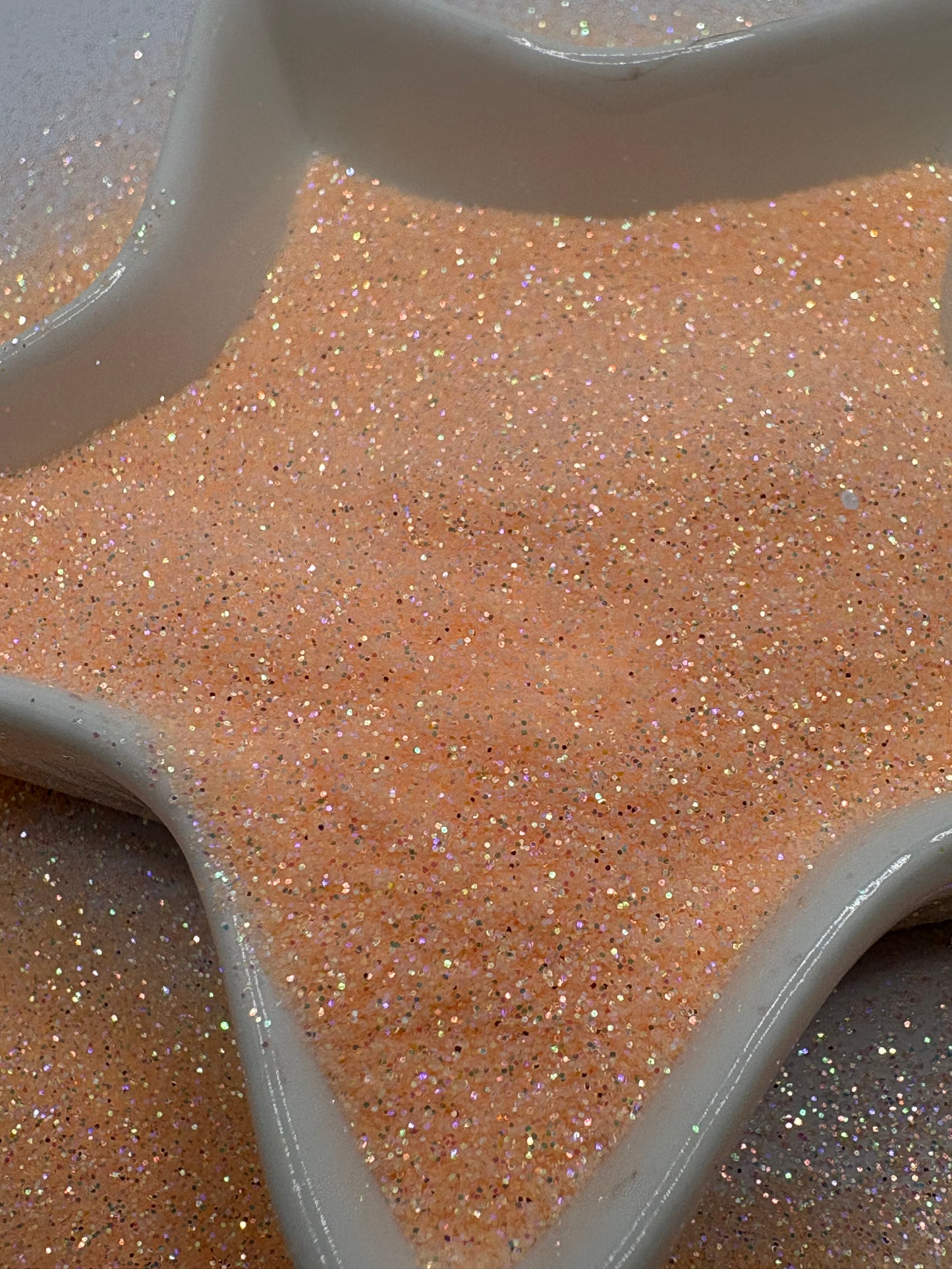 Sea Melon: glow glitter mix crafting supplies glitter, resin supplies, resin glitter, .5oz wt. glow uv activated Peach glow