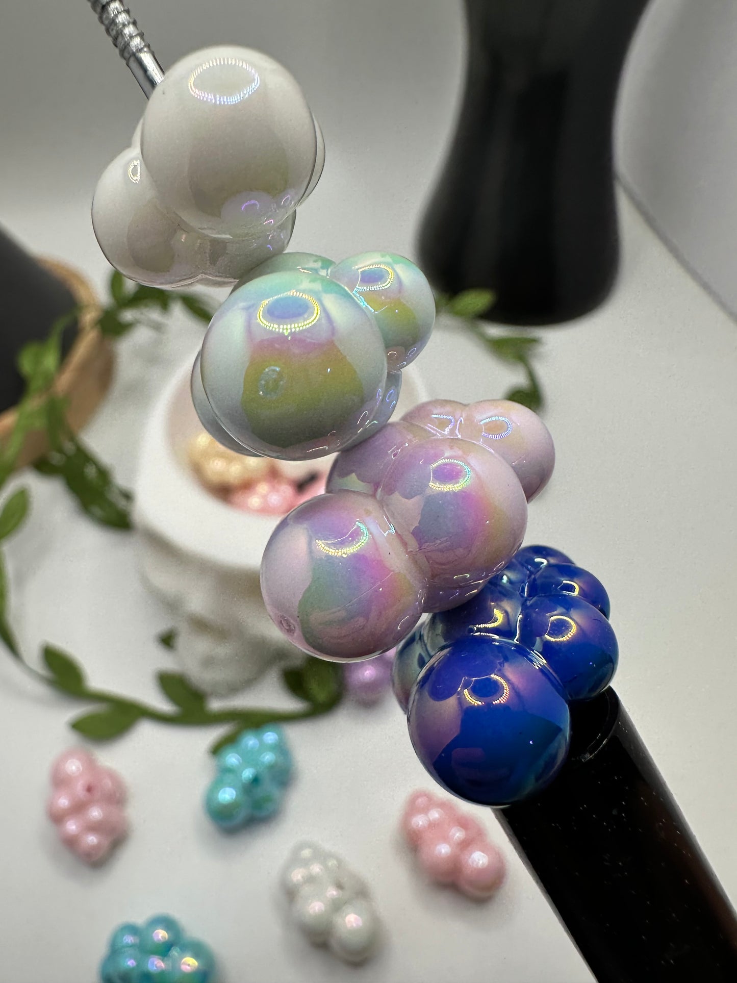 Acrylic Cloud bead, acrylic beads for pens, beading supplies, beading, 12mm, beads for keychain, mixed color 10PC