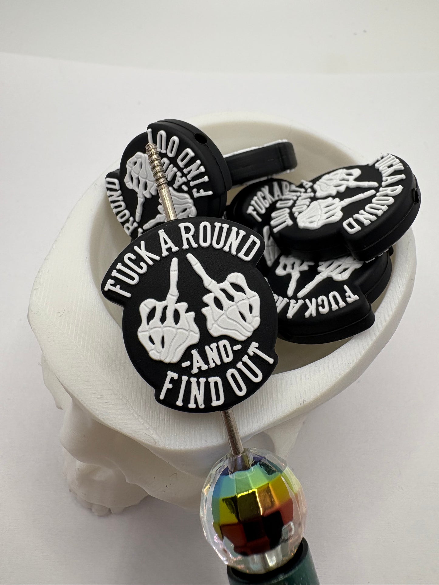 Fa, and find out, Silicone focal bead, silicone bead for pens, crafting beads, supply, focal, silicone supply bead 1pc 28mm