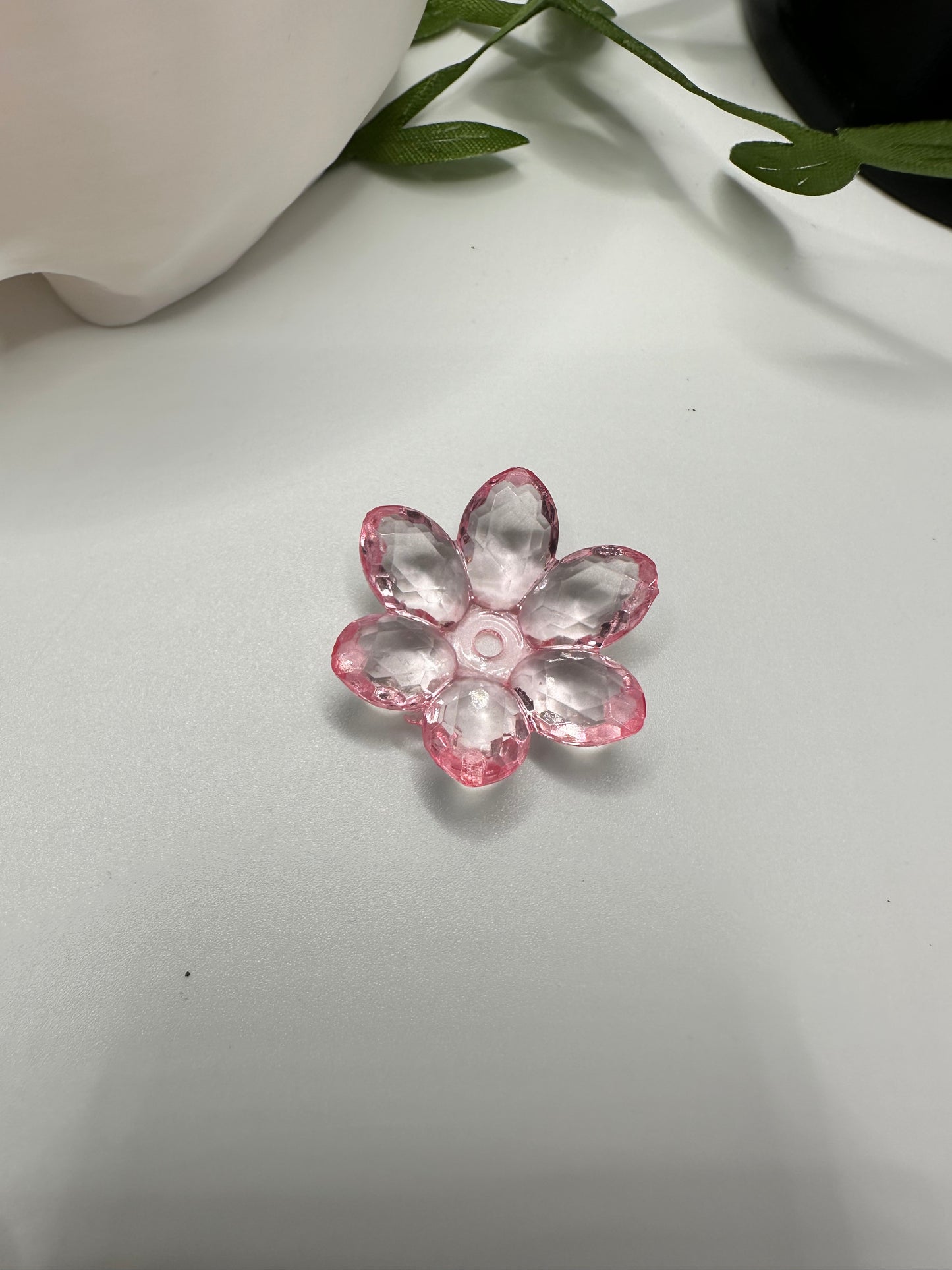 Big Flower bead, acrylic 39mm beads for pens, beading supplies, beading, 2pc flower set