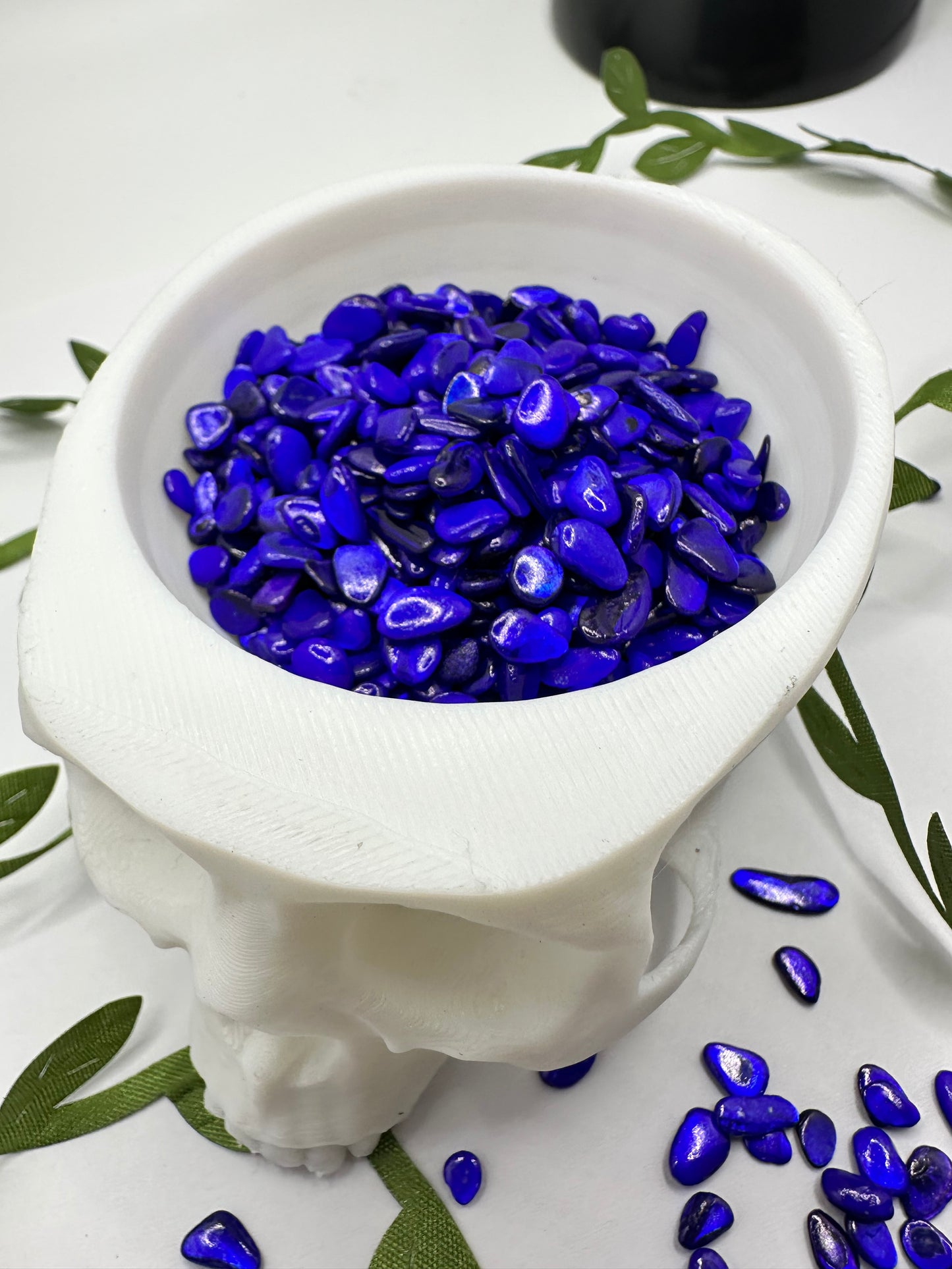 Shapphire Blue shell chip mix, filler, crafting chips, natural shell mix glossed chips, resin fillers, candle making supplies 1oz by weight