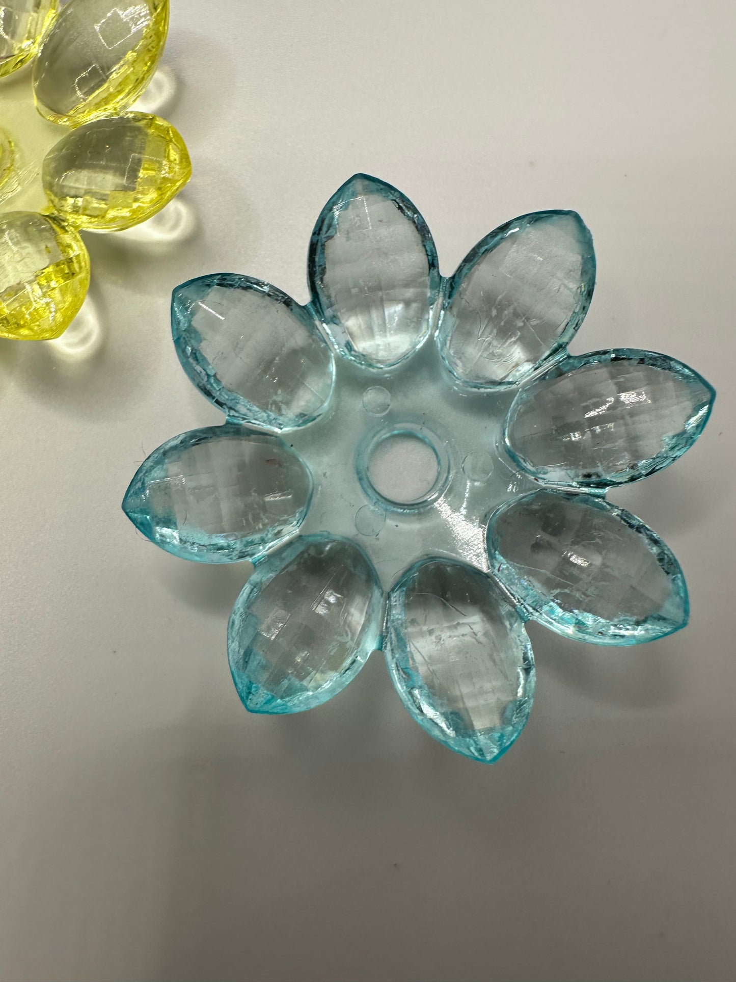 Big Flower bead, acrylic 39mm beads for pens, beading supplies, beading, 2pc flower set