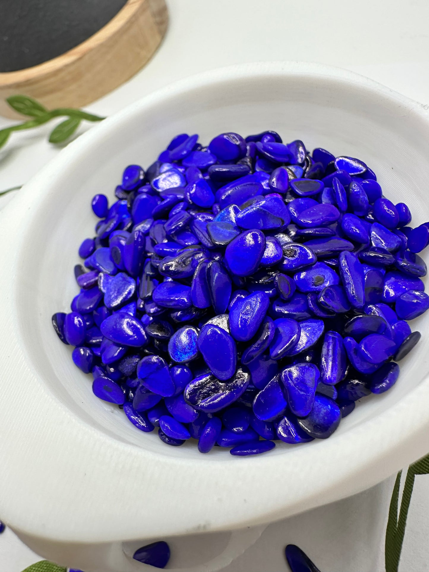 Shapphire Blue shell chip mix, filler, crafting chips, natural shell mix glossed chips, resin fillers, candle making supplies 1oz by weight