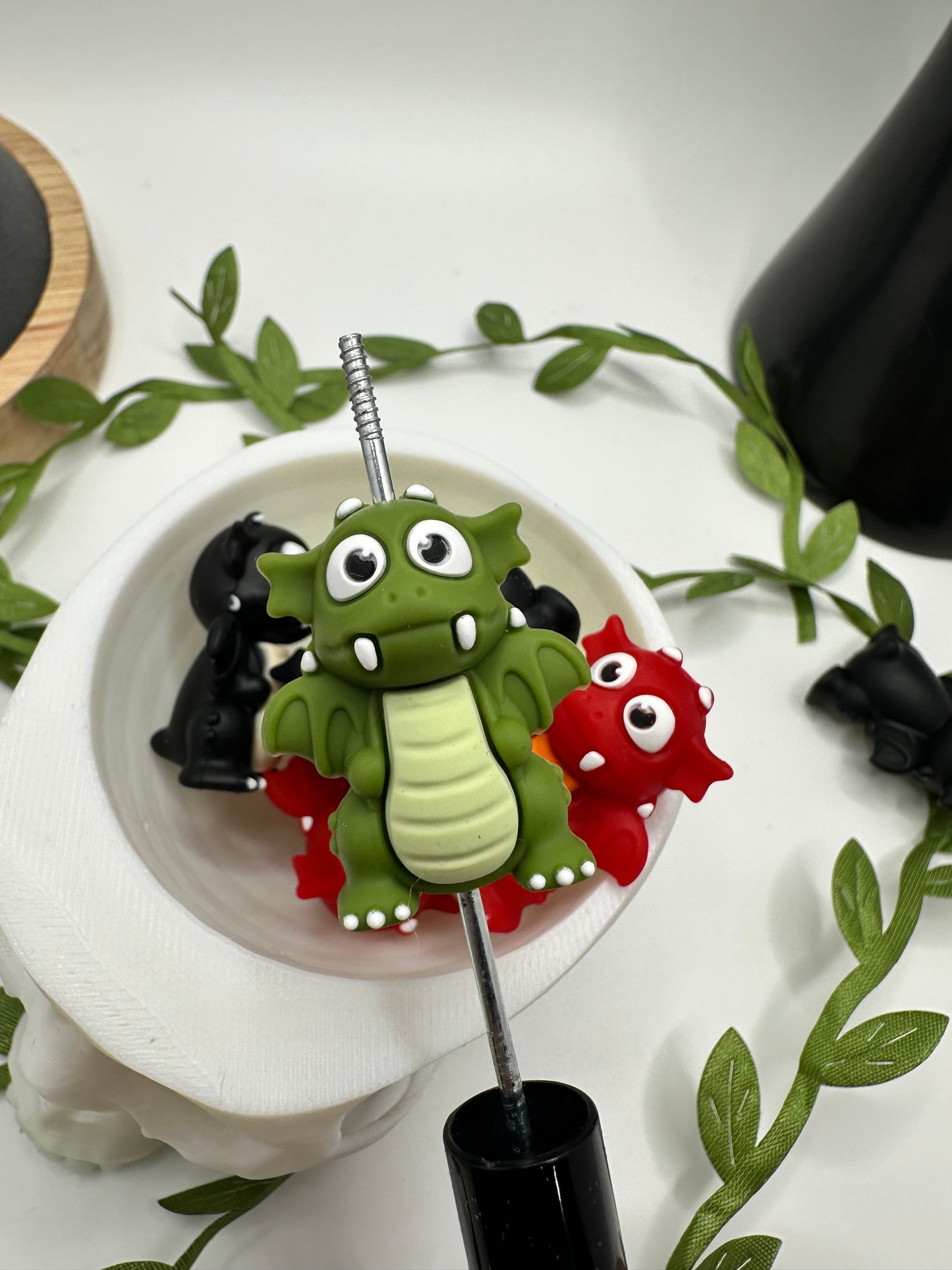 Dragon 3d focal bead, silicone bead, silicone bead for pens, crafting beads, supplies, focal, silicone supply bead 30mm