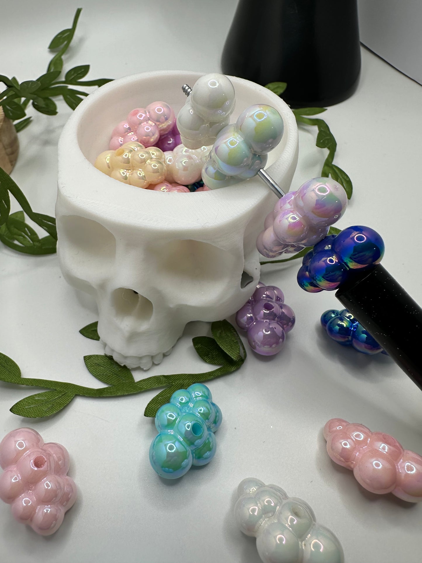 Acrylic Cloud bead, acrylic beads for pens, beading supplies, beading, 12mm, beads for keychain, mixed color 10PC