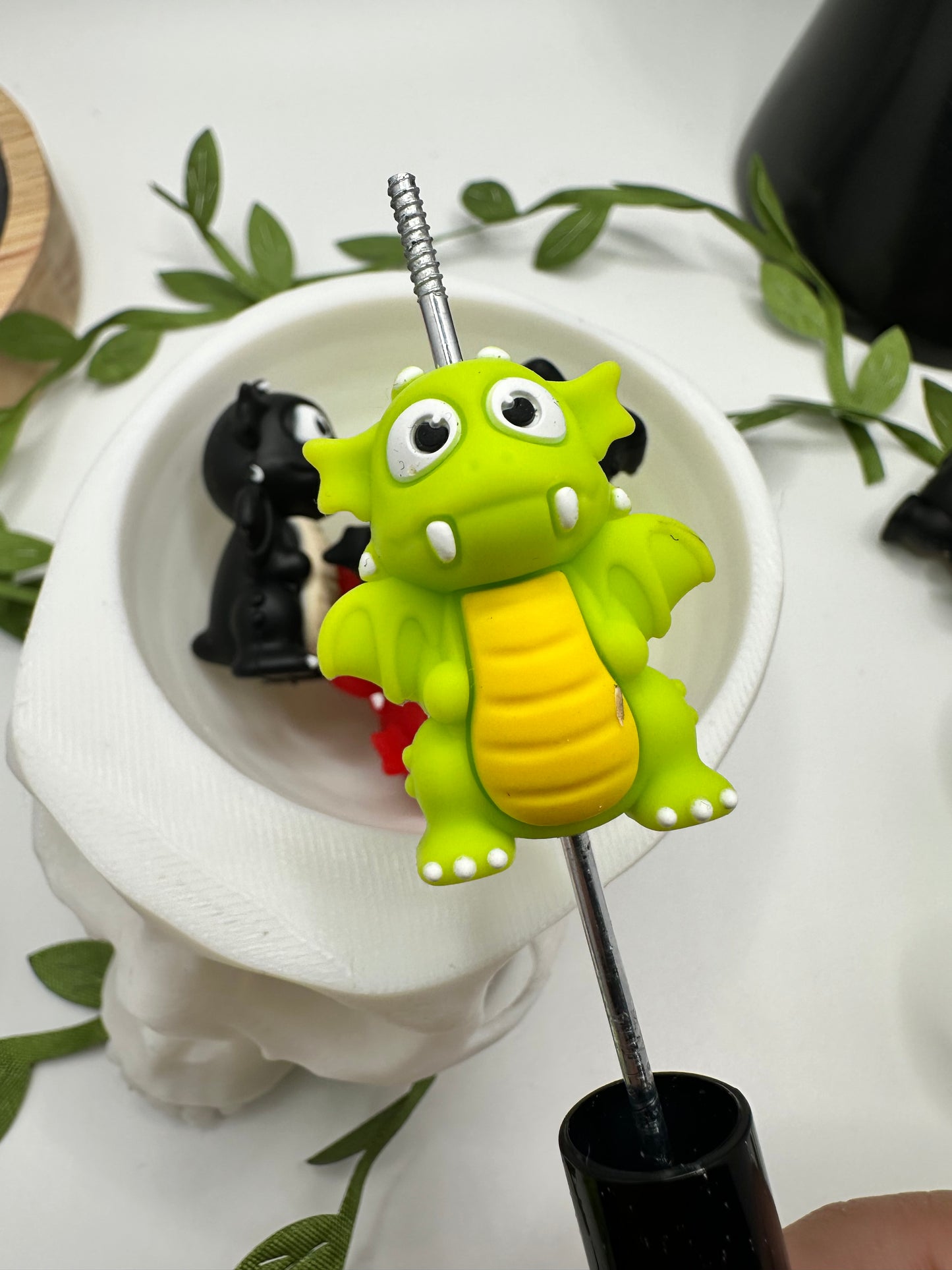 Dragon 3d focal bead, silicone bead, silicone bead for pens, crafting beads, supplies, focal, silicone supply bead 30mm