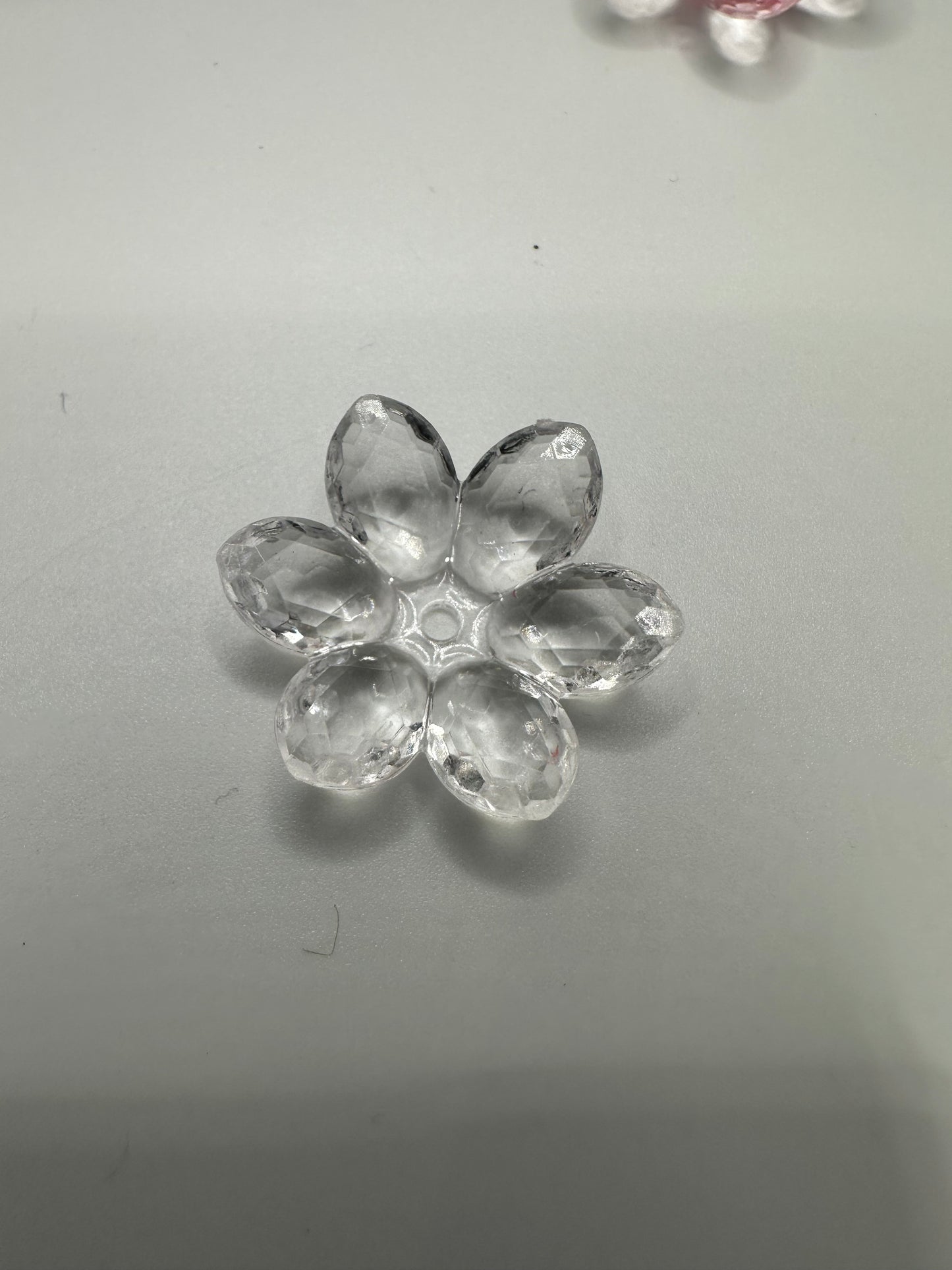 Small Flower bead, acrylic 21mm beads for pens, beading supplies, beading, 5pc flower set
