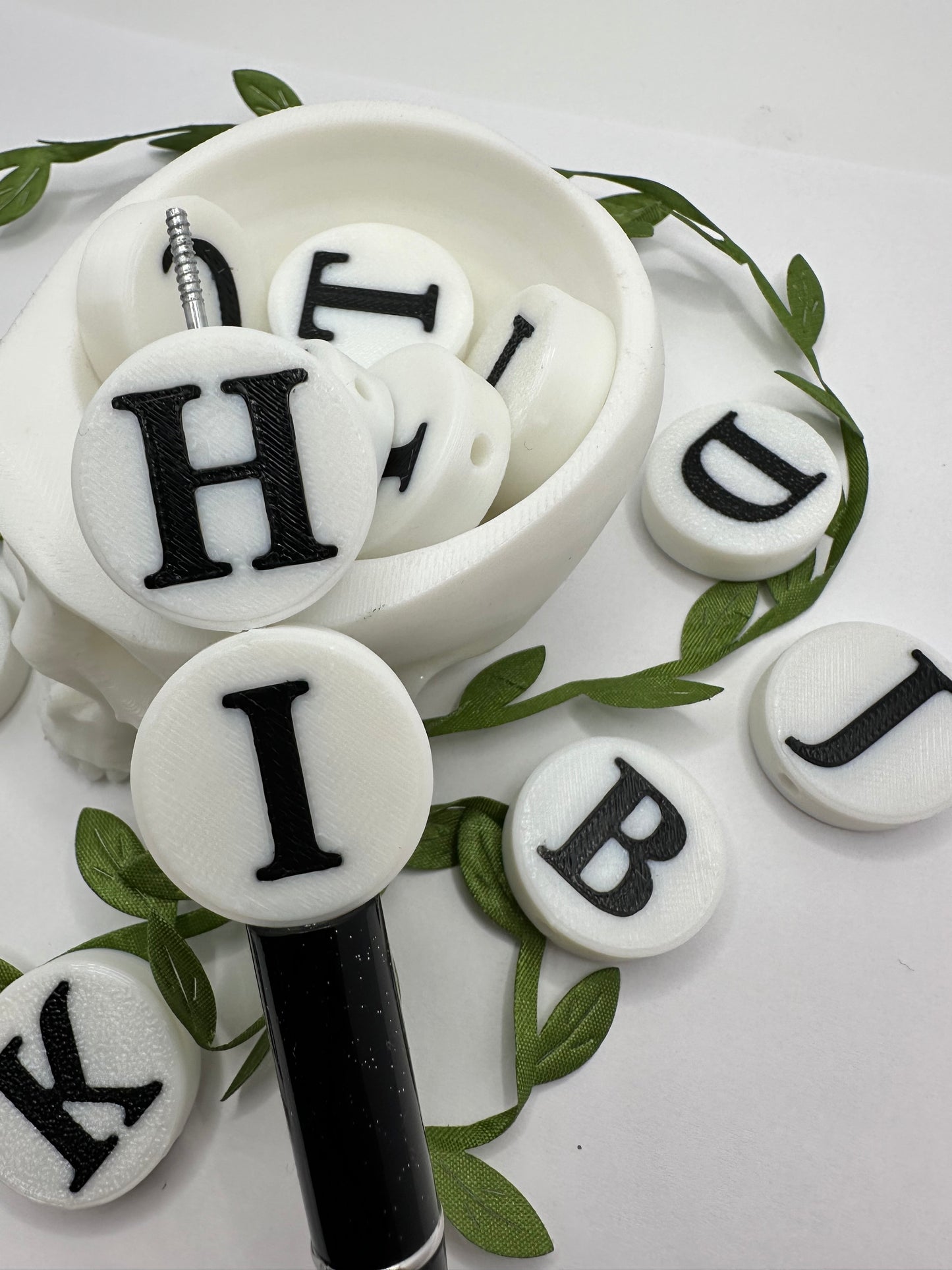 Friendship Braclete beads for pens, crafting beads, supplies, focal, printed, focal for beadable double sided 3d printed, single