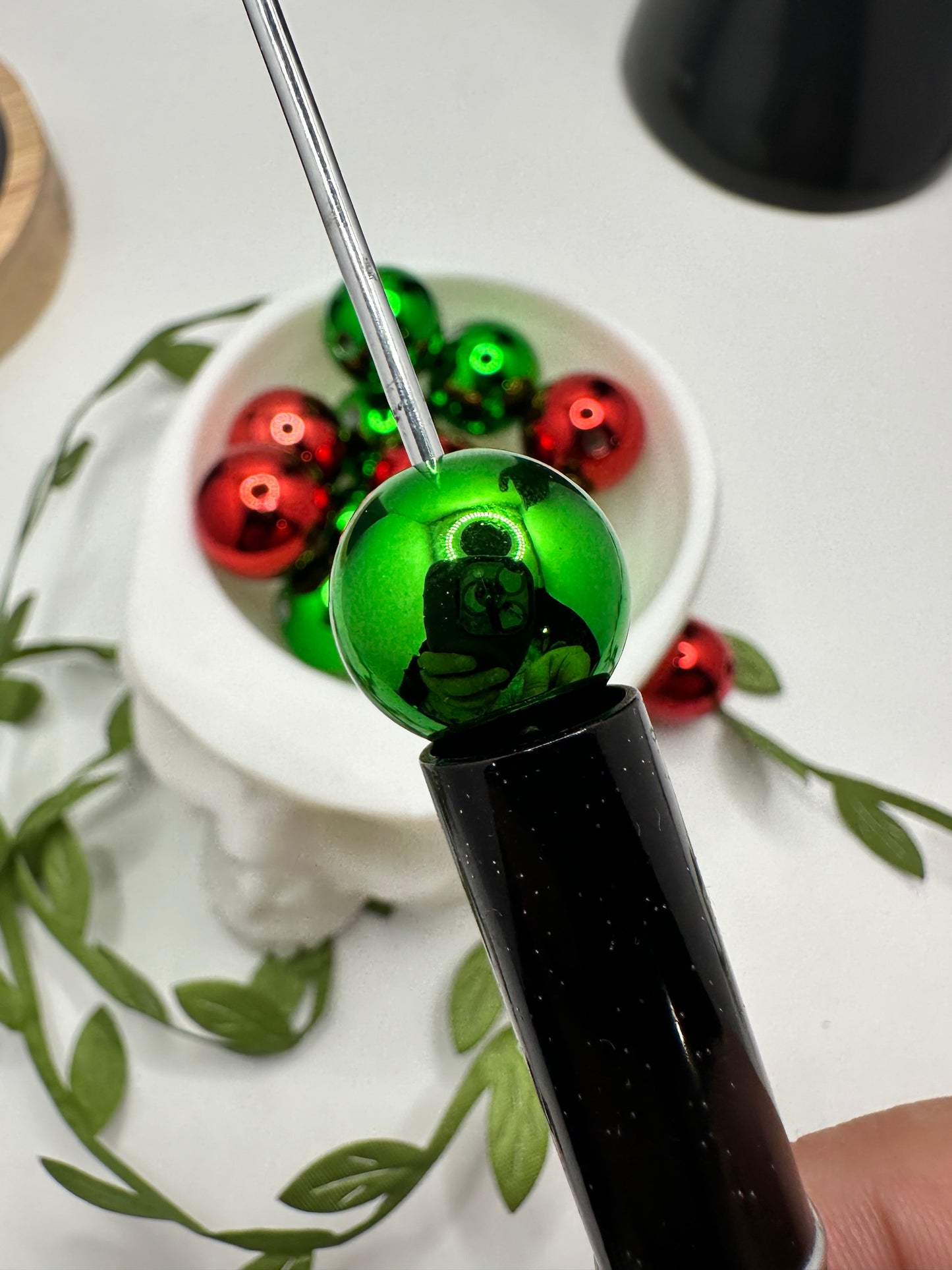 Mixed red green bubblegum bead, acrylic 15.5mm beads for pens, beading supplies, beading, xmas