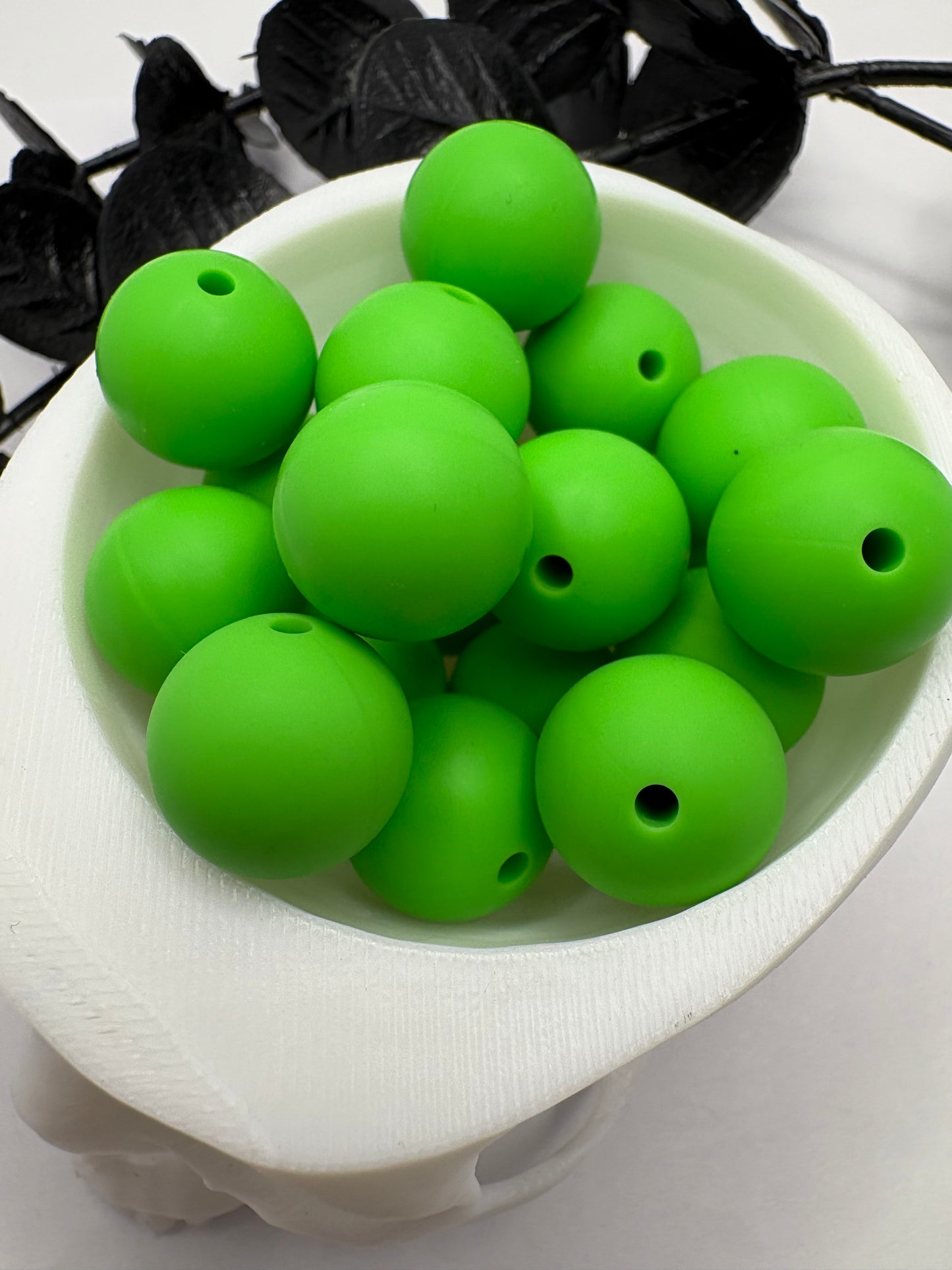 Silicone Green bead, 15mm beads for pens, beading supplies, beading, pvc silicone beads