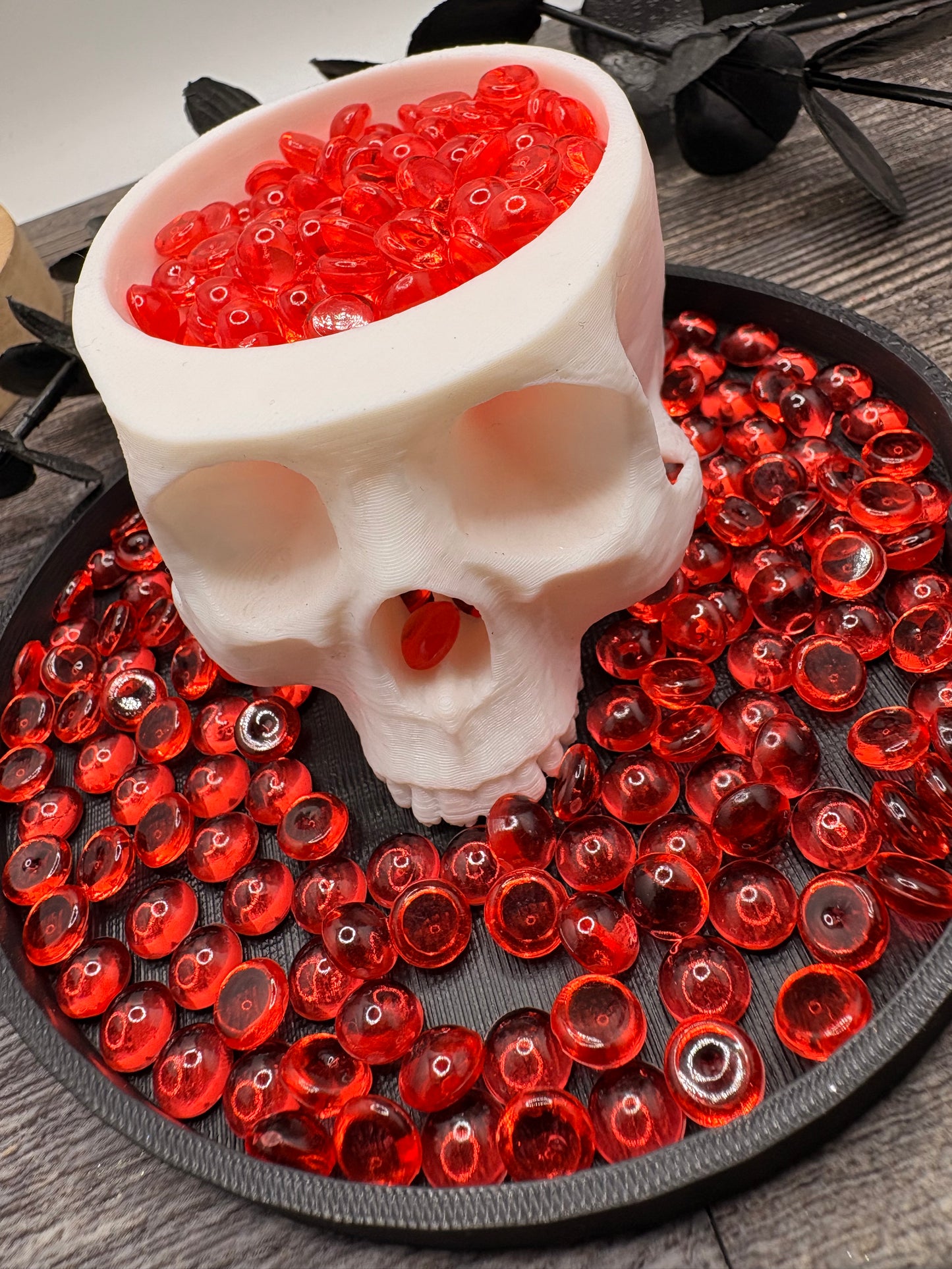 Red Transparent: Resin Flatback Half Dome Filler, 2oz Wt.