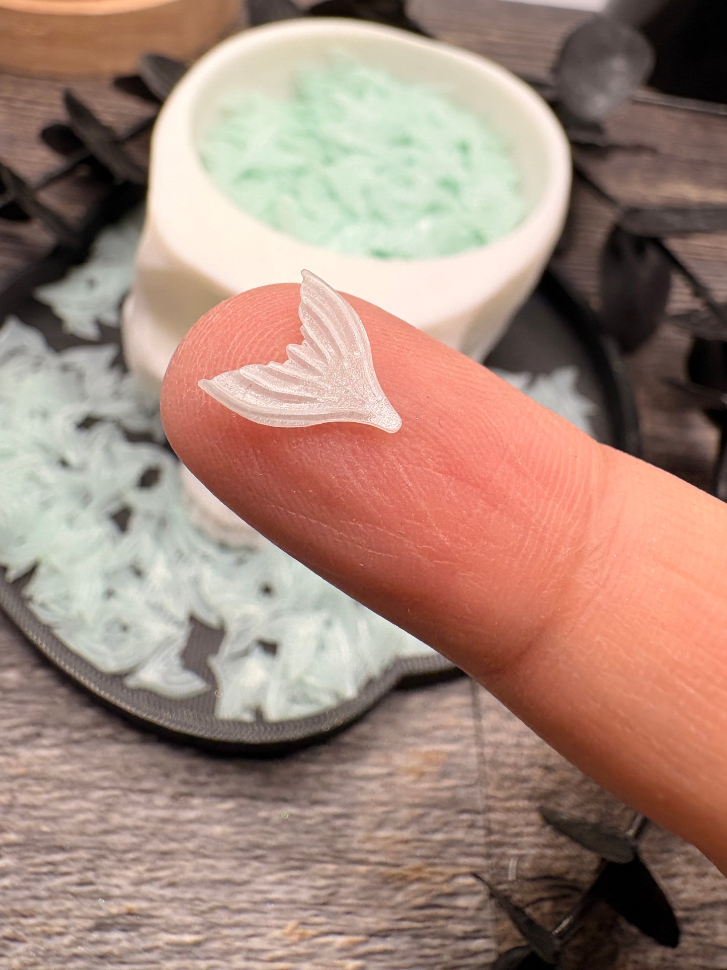 Mermaid Tails: Plastic Sequin Shape, White Fillers .5oz Wt.