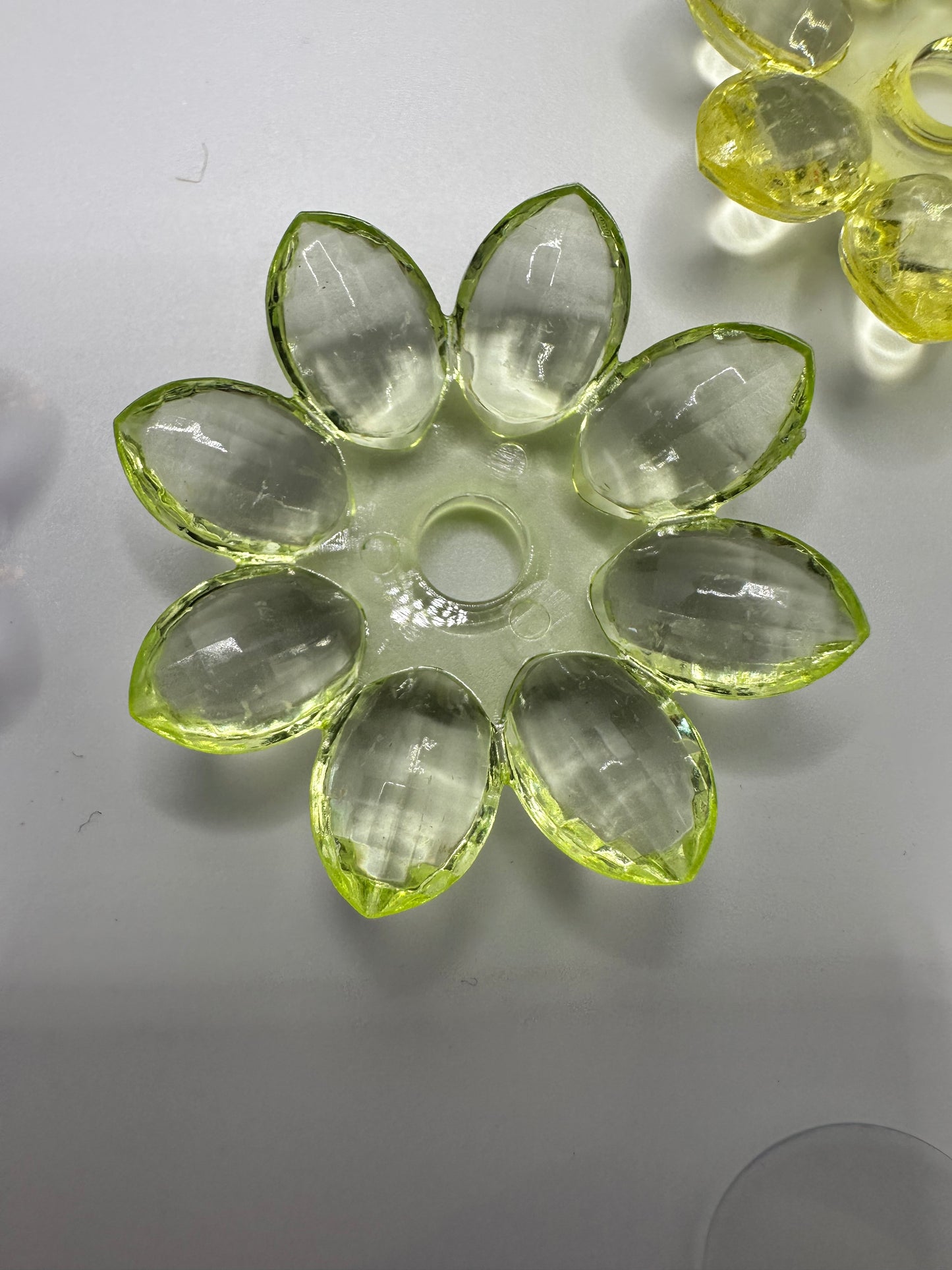 Small Flower bead, acrylic 21mm beads for pens, beading supplies, beading, 5pc flower set