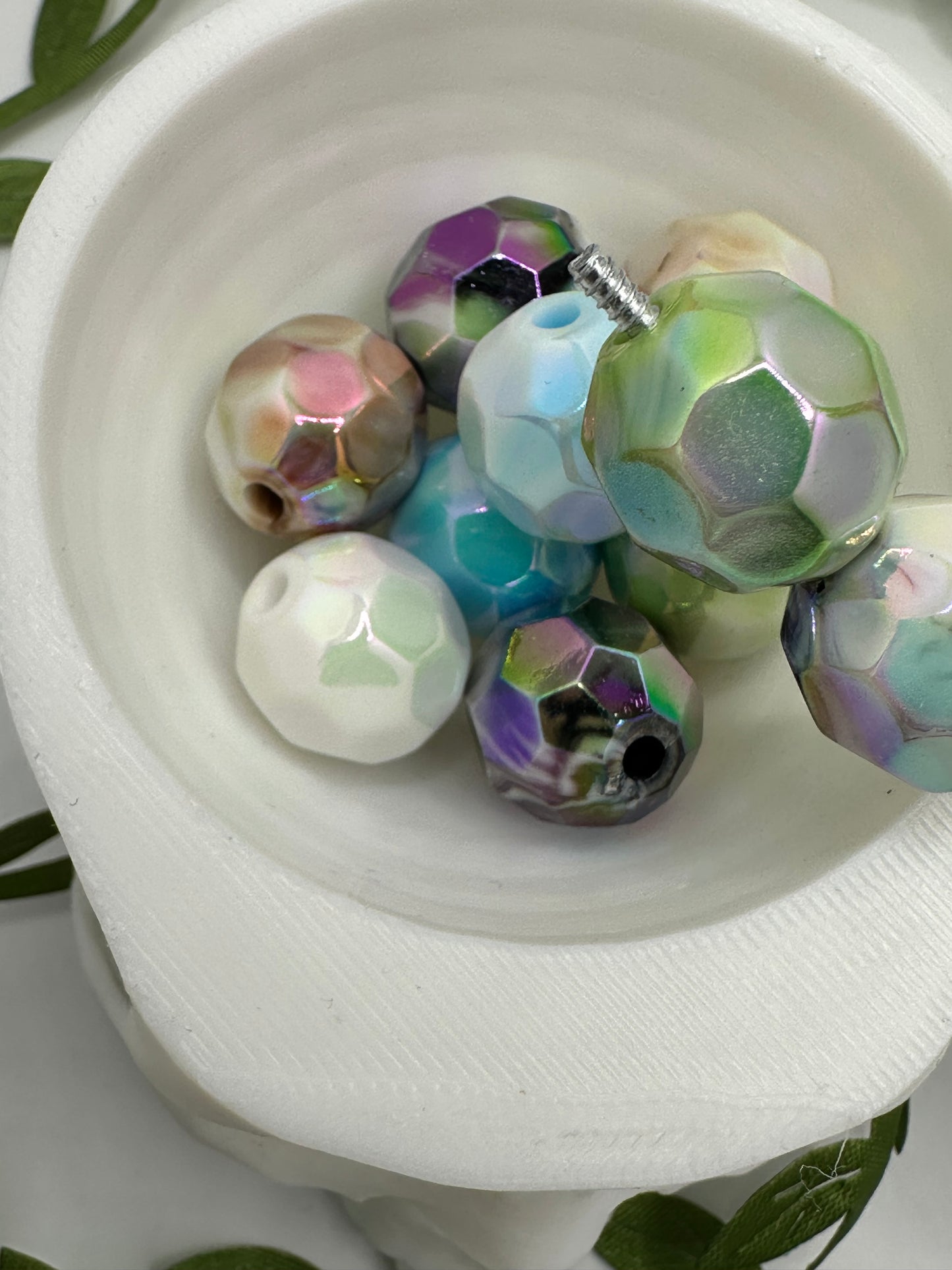 Textured Marble round bubblegum bead, acrylic 15mm beads for pens, beading supplies, beading, multicolored beads