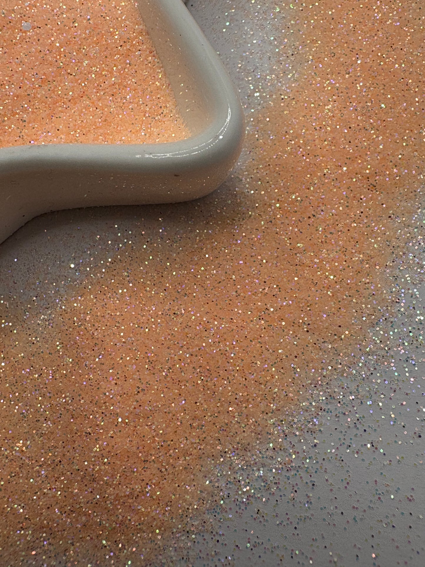 Sea Melon: glow glitter mix crafting supplies glitter, resin supplies, resin glitter, .5oz wt. glow uv activated Peach glow