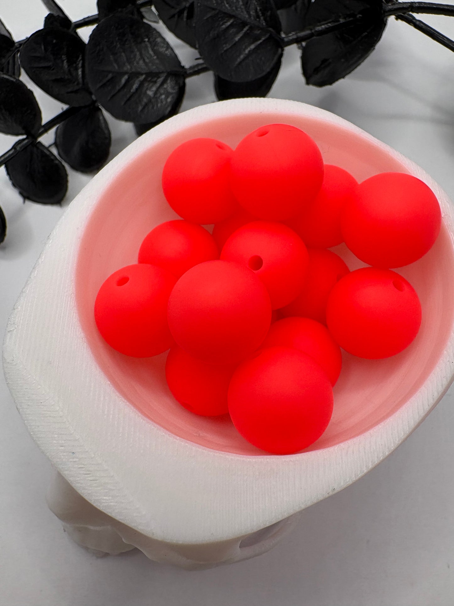 Silicone Bright Pink bead, 15mm beads for pens, beading supplies, beading, pvc silicone beads
