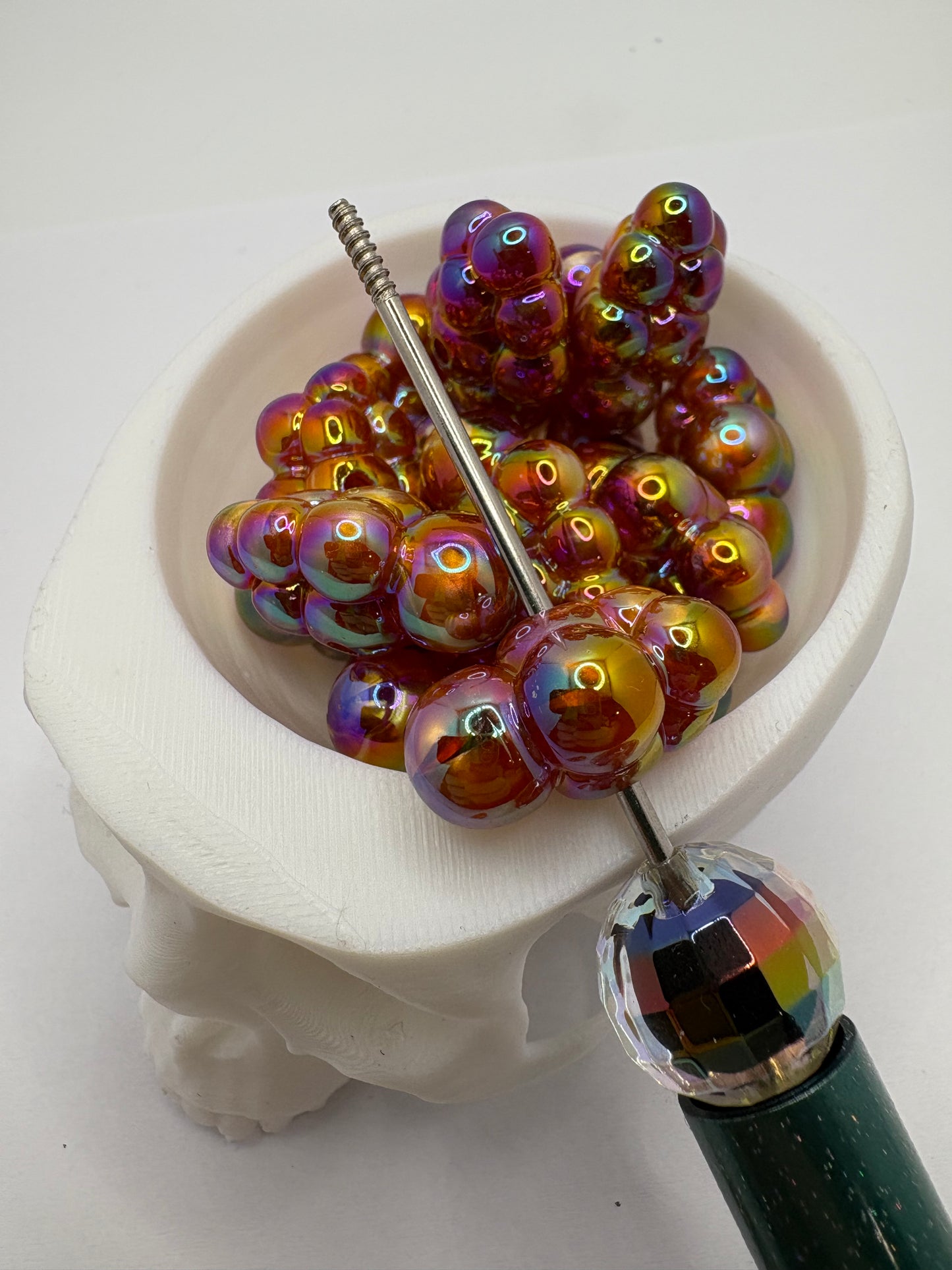 Acrylic Ember Wine Cloud bead, acrylic beads for pens, beading supplies, beading, 12mm, beads for keychain, 10PC