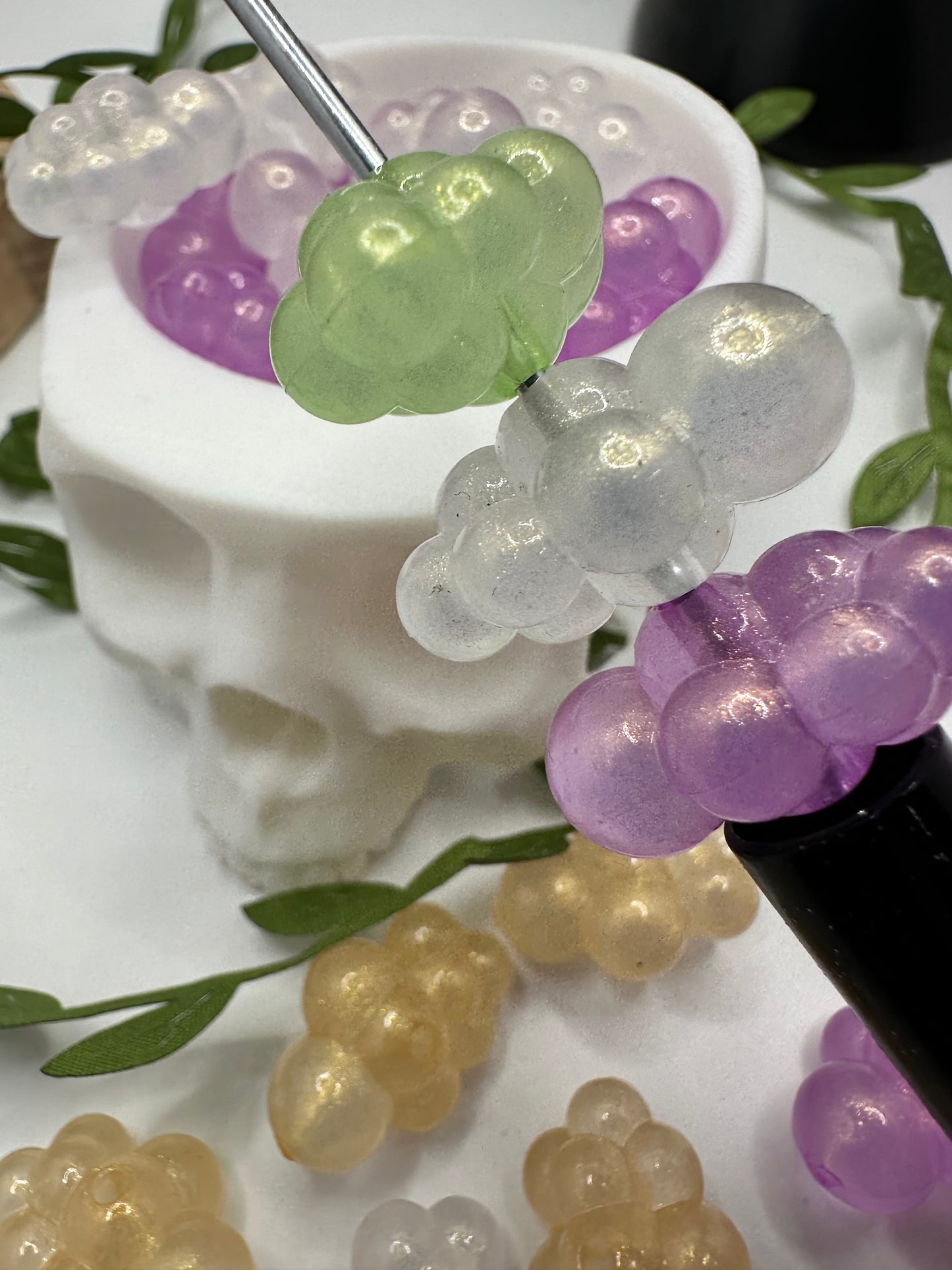 Acrylic glow Cloud bead, acrylic beads for pens, beading supplies, beading, 12mm, beads for keychain, mixed color 5PC