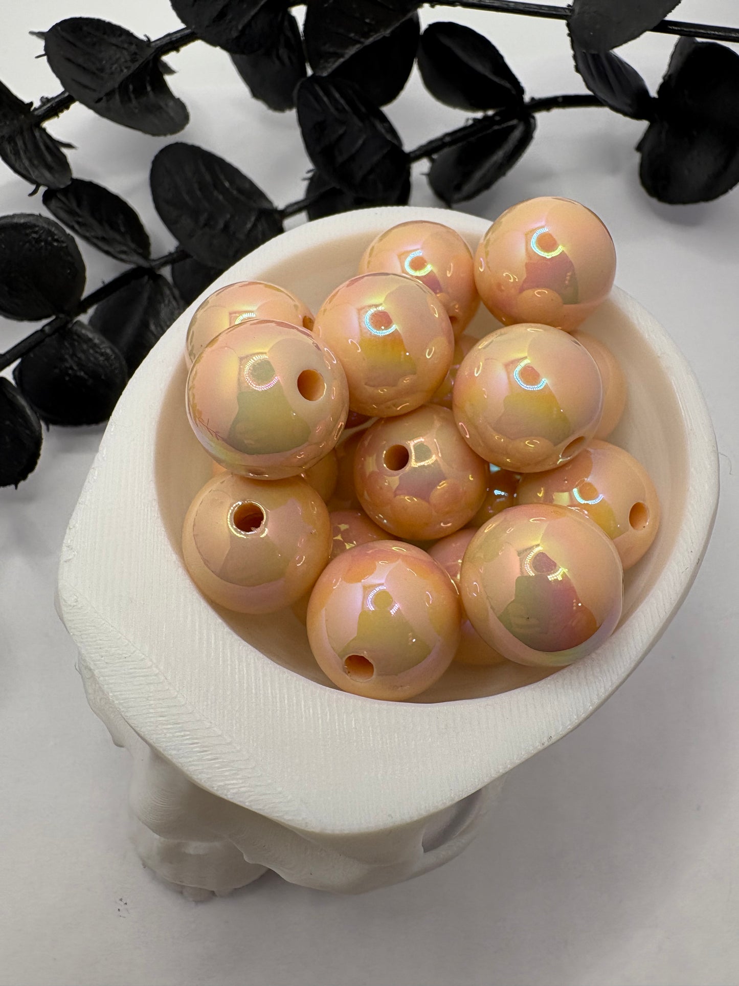 Nude Holo bead, acrylic 15.5mm beads for pens, beading supplies, beading Skin tone