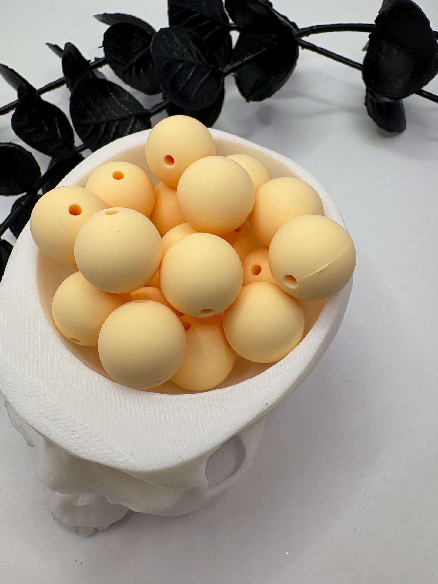 Silicone Lt. Banana bead, 15mm beads for pens, beading supplies, beading, pvc silicone beads