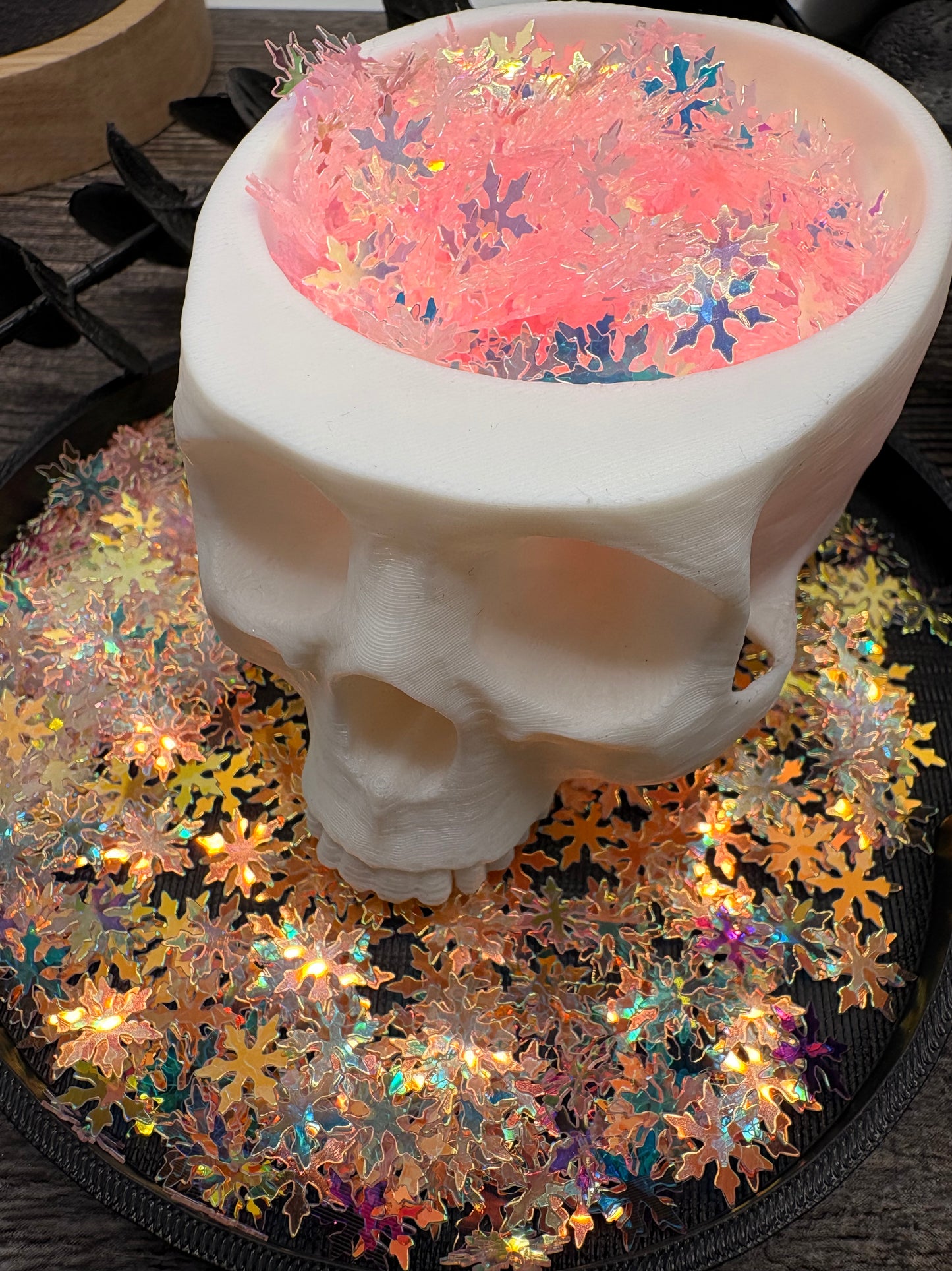 Holographic Snowflakes: Pink/Purple Shaped Sequin 10g Wt.