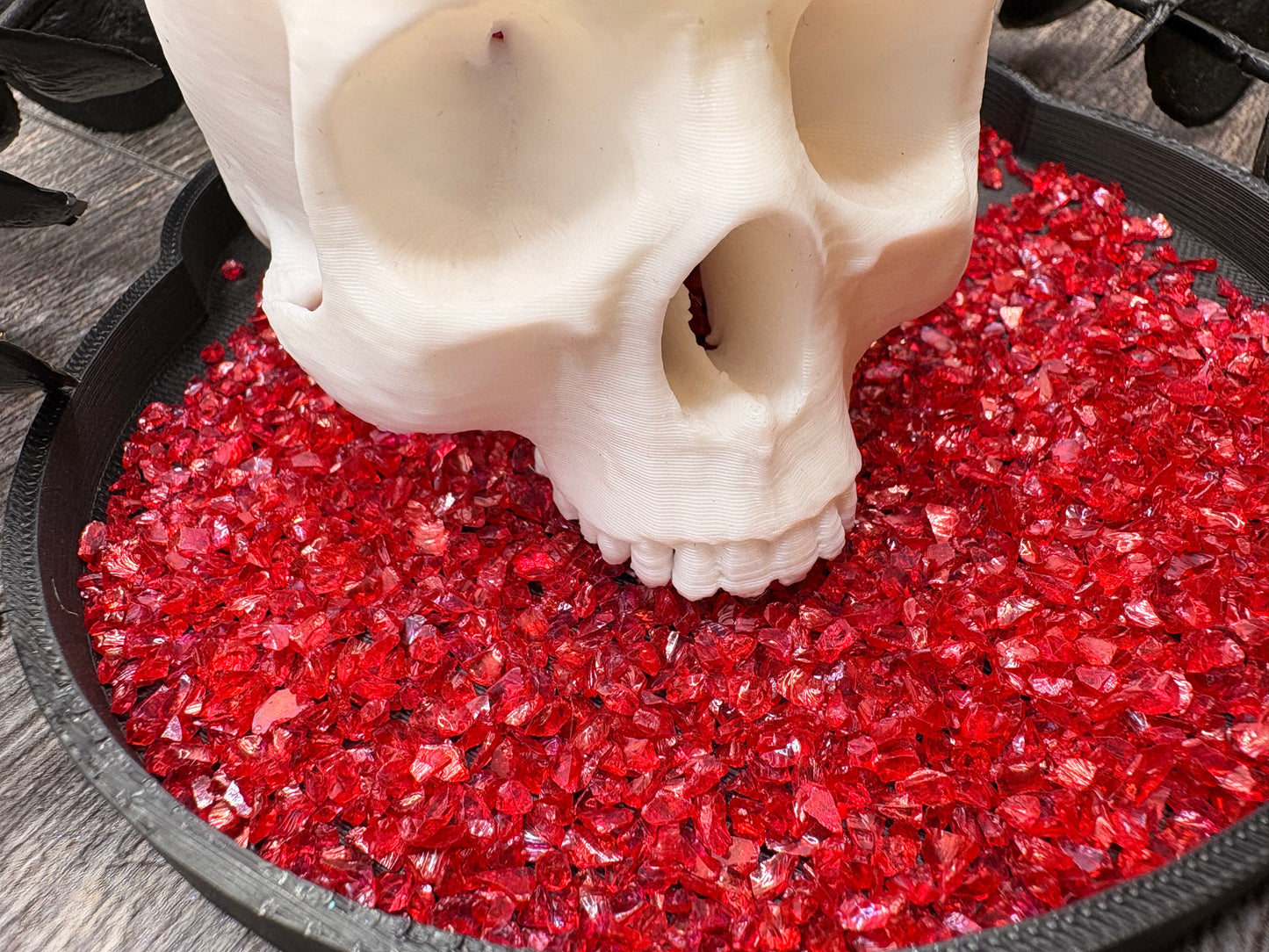 Pomegranate Sugar: Crushed glass, Sugar Series 1oz Wt. Not edible