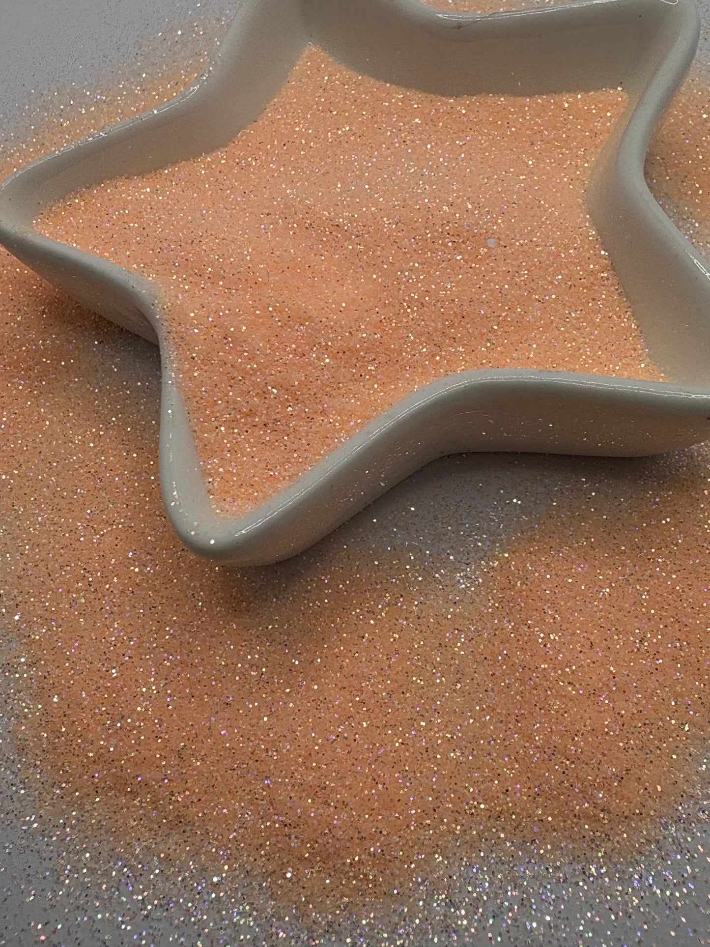 Sea Melon: glow glitter mix crafting supplies glitter, resin supplies, resin glitter, .5oz wt. glow uv activated Peach glow