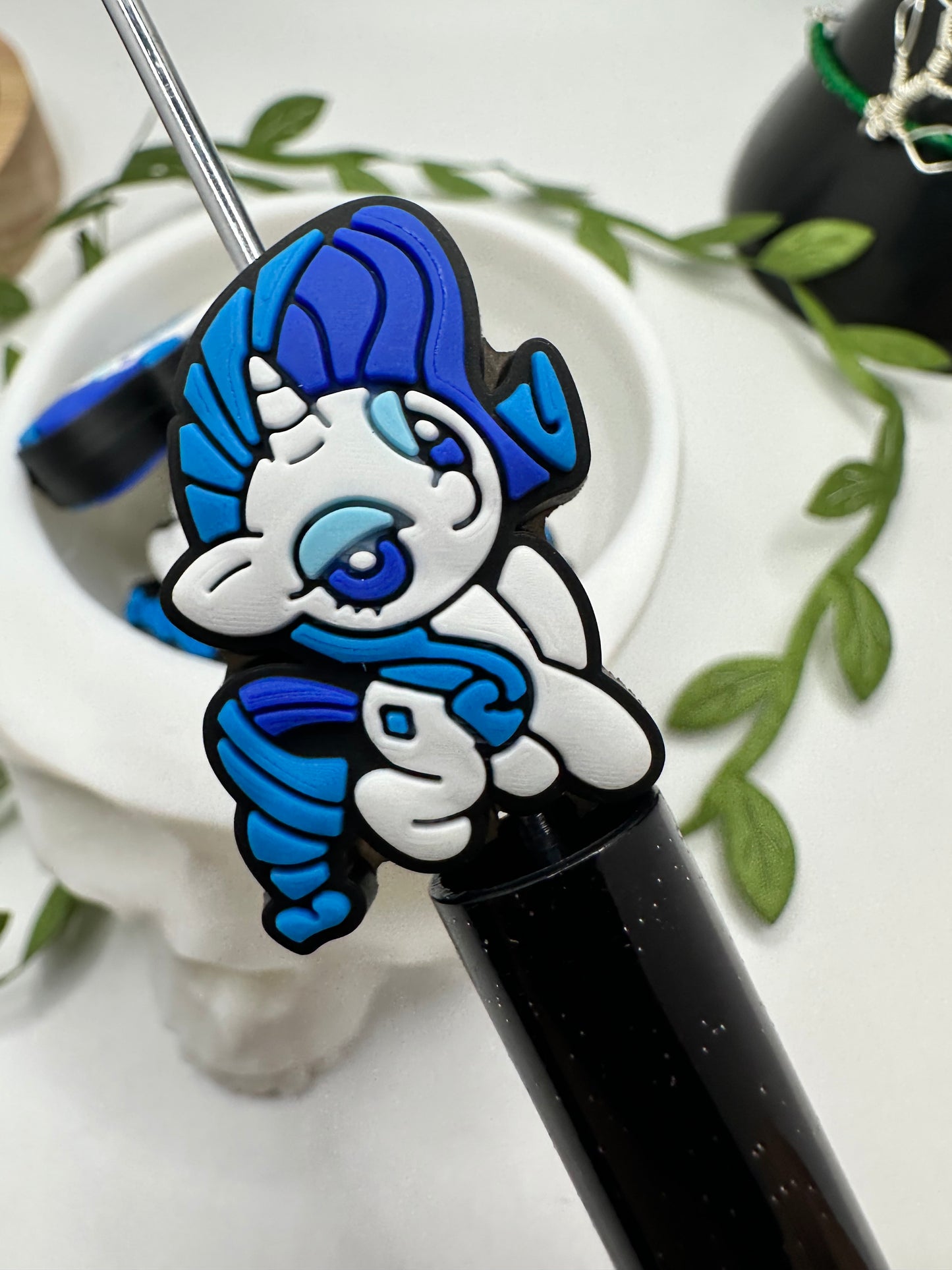 Little Pony bead for pens, crafting beads, supplies, focal, silicone for beadable items, single bead