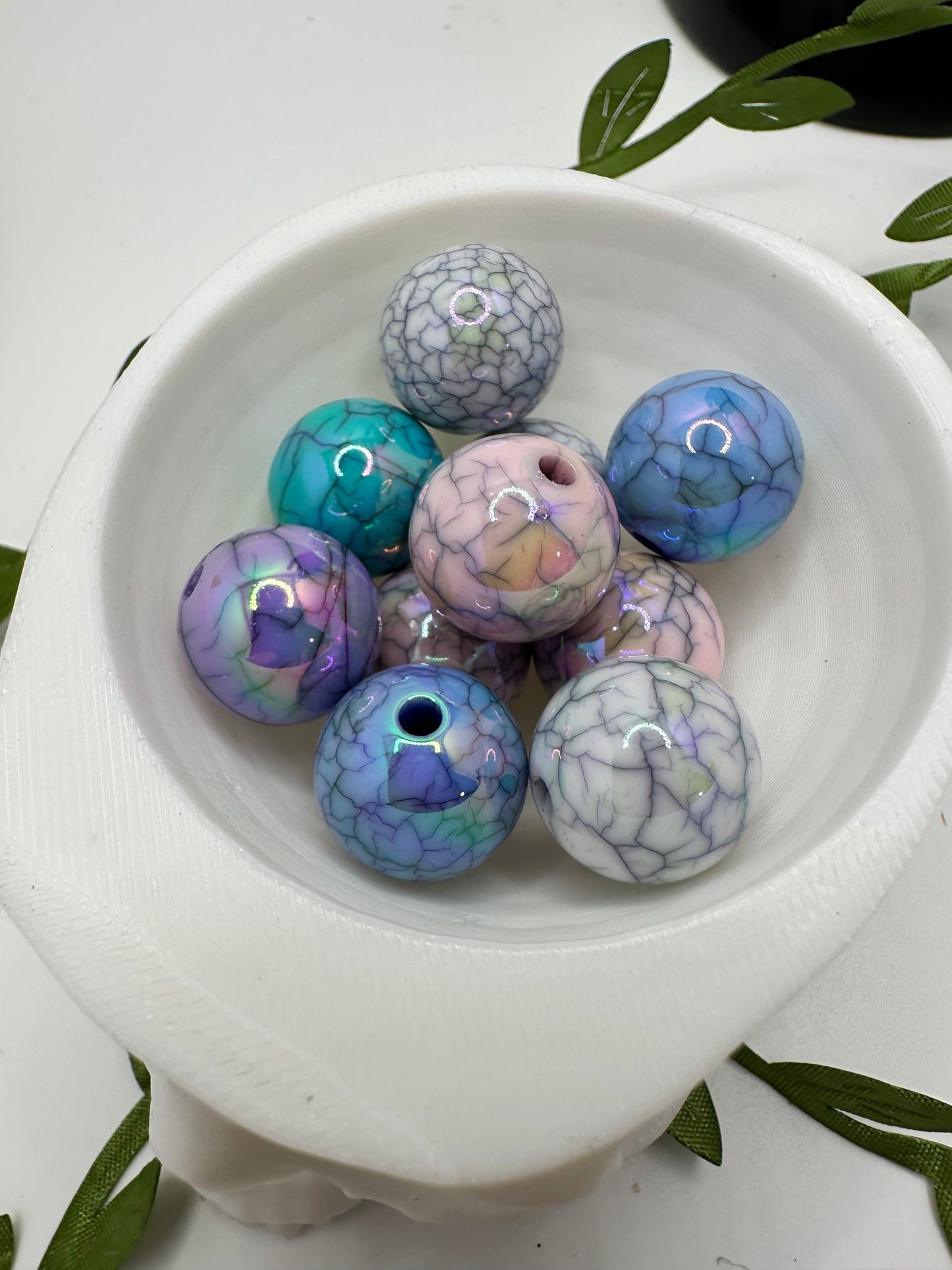 Dragon Egg Crackle bubblegum bead, acrylic 15.5mm beads for pens, beading supplies, beading, mixed color