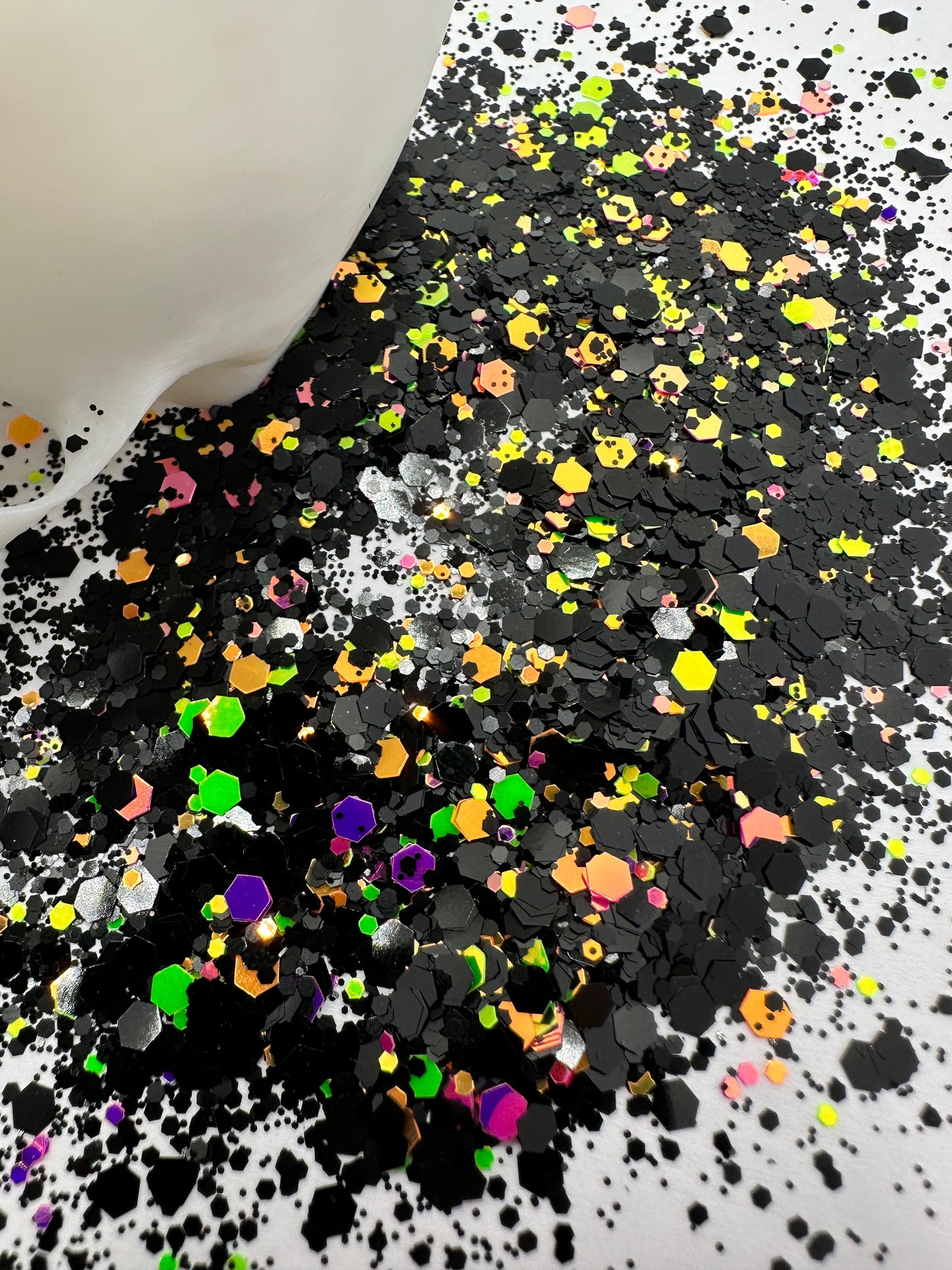 Lights Out: uv glow chunky glitter mix, crafting supplies glitter, resin supplies, resin glitter, mix holo glitter .5oz by wt.