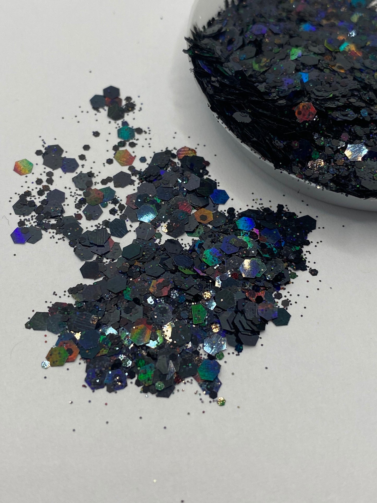 Wicked: Chameleon color shifting chunky glitter mix, black blues,purples color shifting glitter, custom mix, resin glitter, crafting