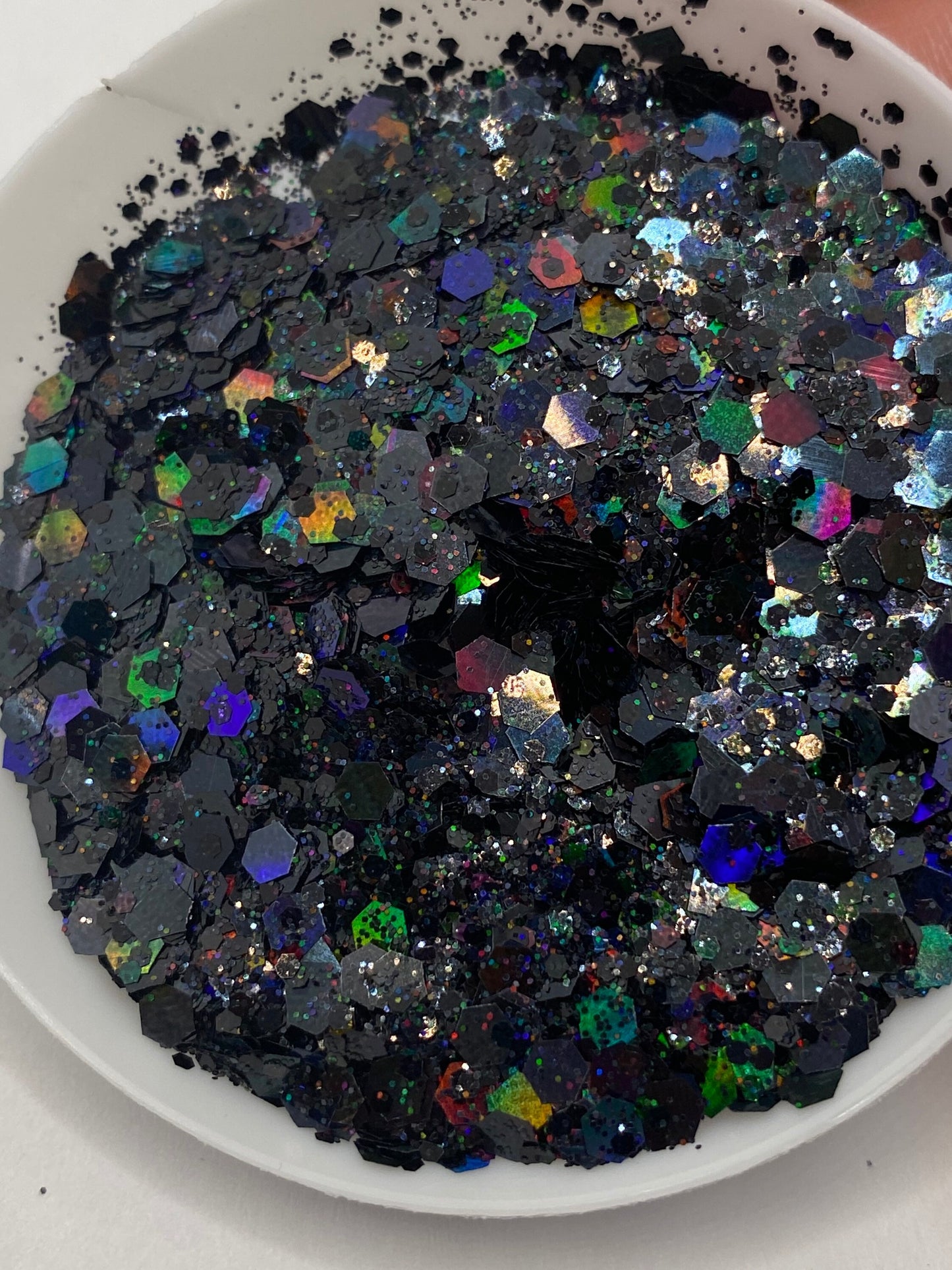 Wicked: Chameleon color shifting chunky glitter mix, black blues,purples color shifting glitter, custom mix, resin glitter, crafting
