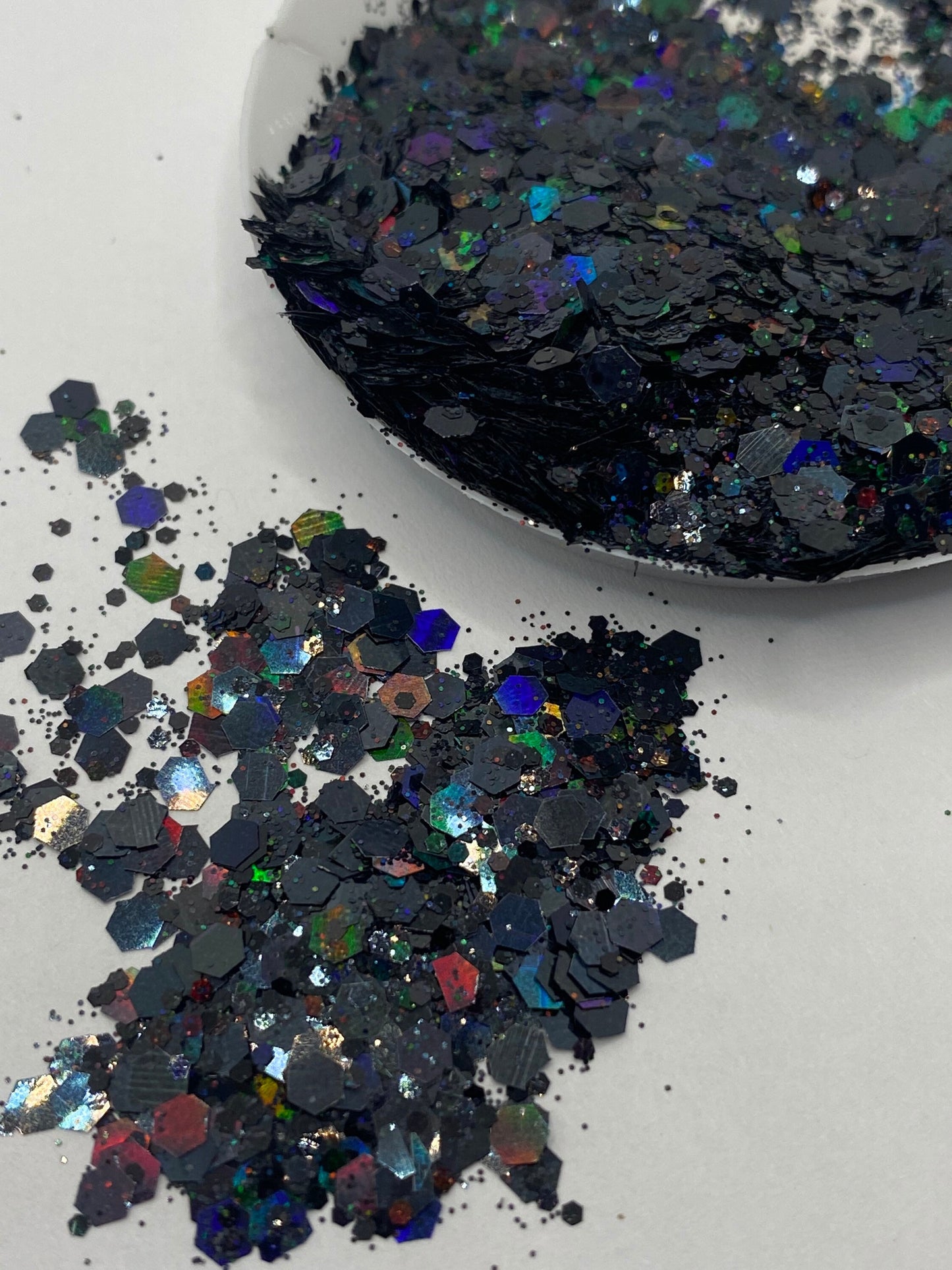 Wicked: Chameleon color shifting chunky glitter mix, black blues,purples color shifting glitter, custom mix, resin glitter, crafting