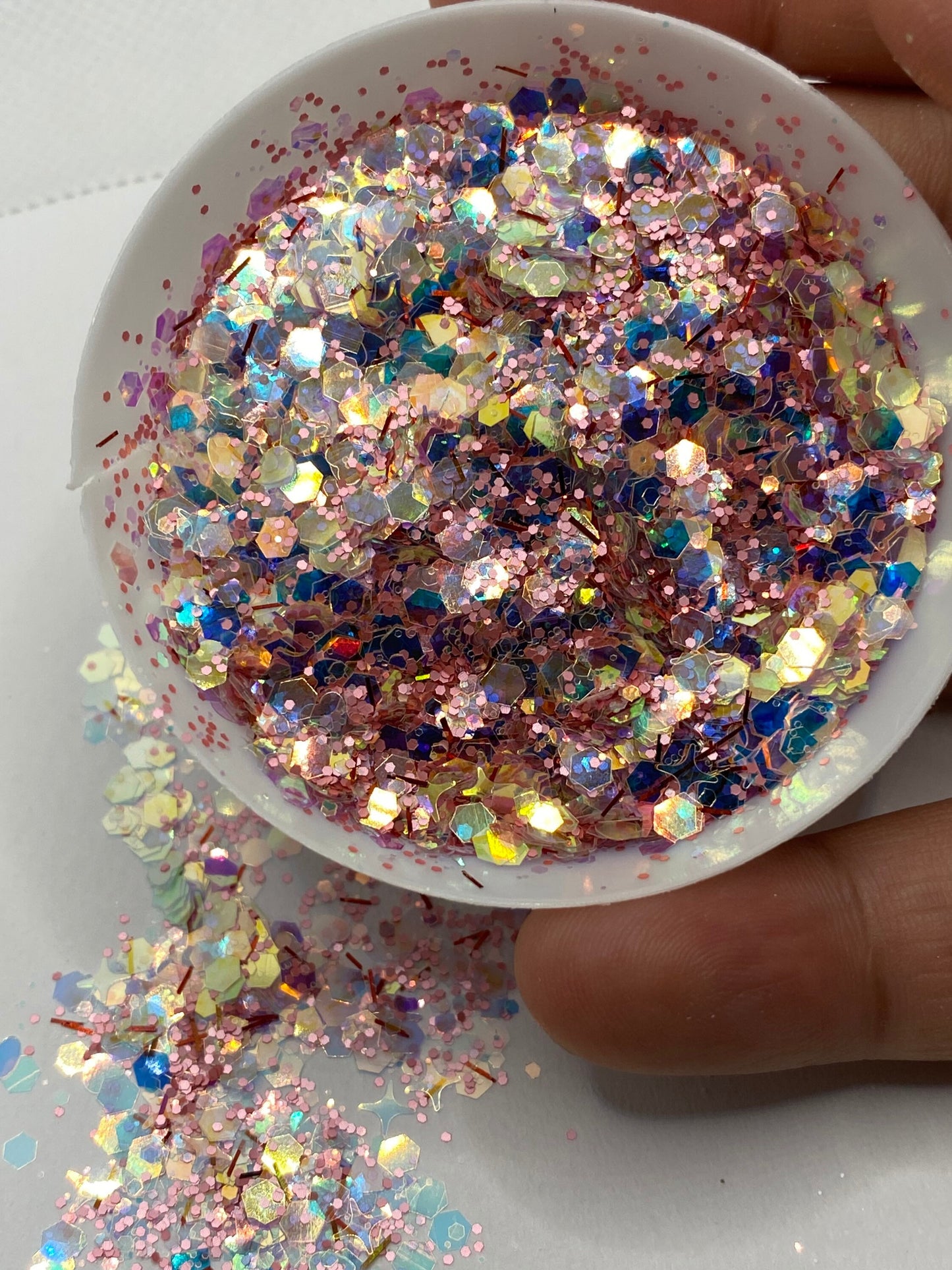 KALISPELL: color shifting chunky sequins glitter mix, multi holo color shifting glitter, custom mix, resin glitter, crafting