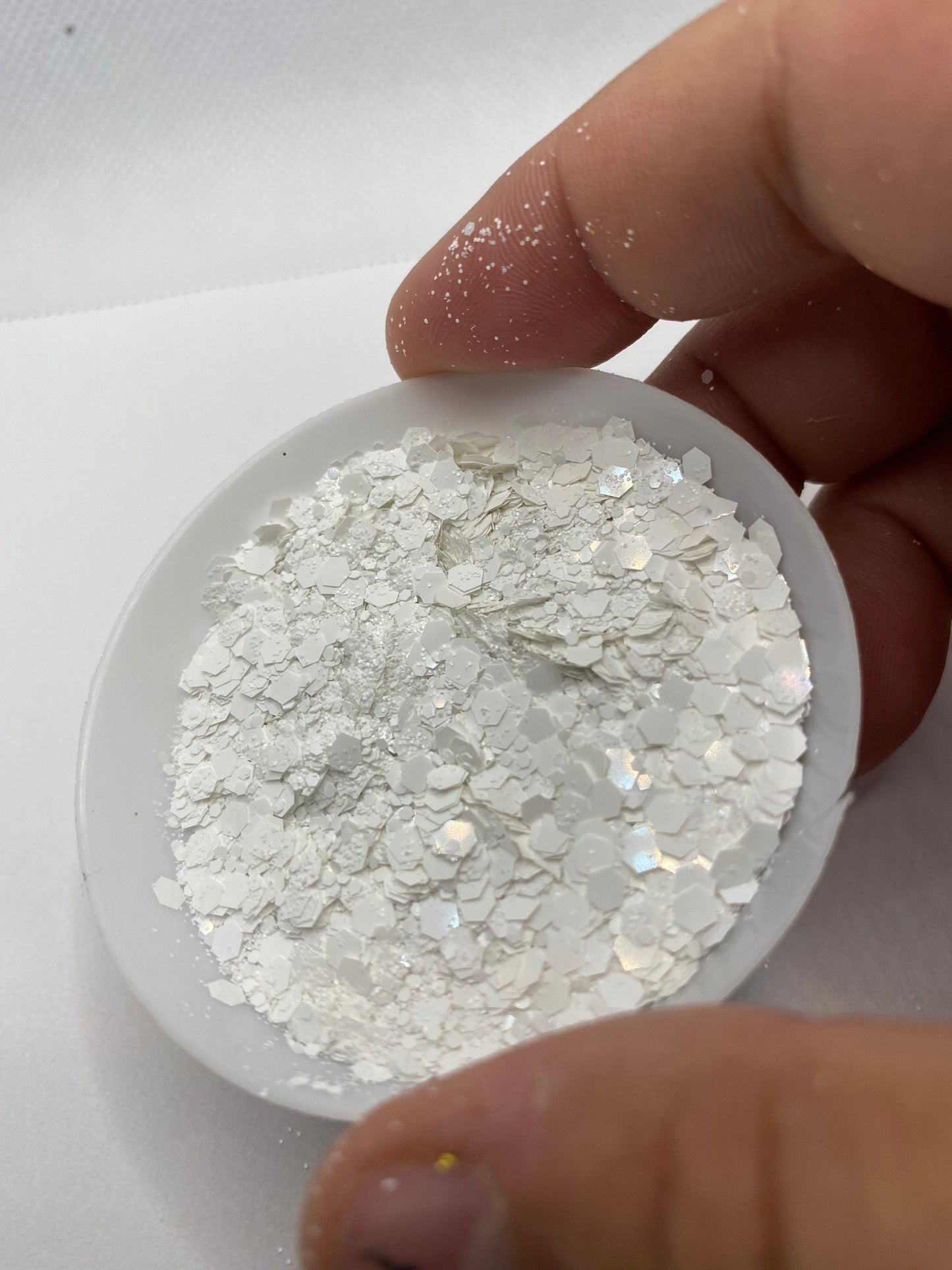 White-out:chunky sequins glitter mix, colored glitter, gloss mix glitter hexagon chunky, resin glitter, crafting