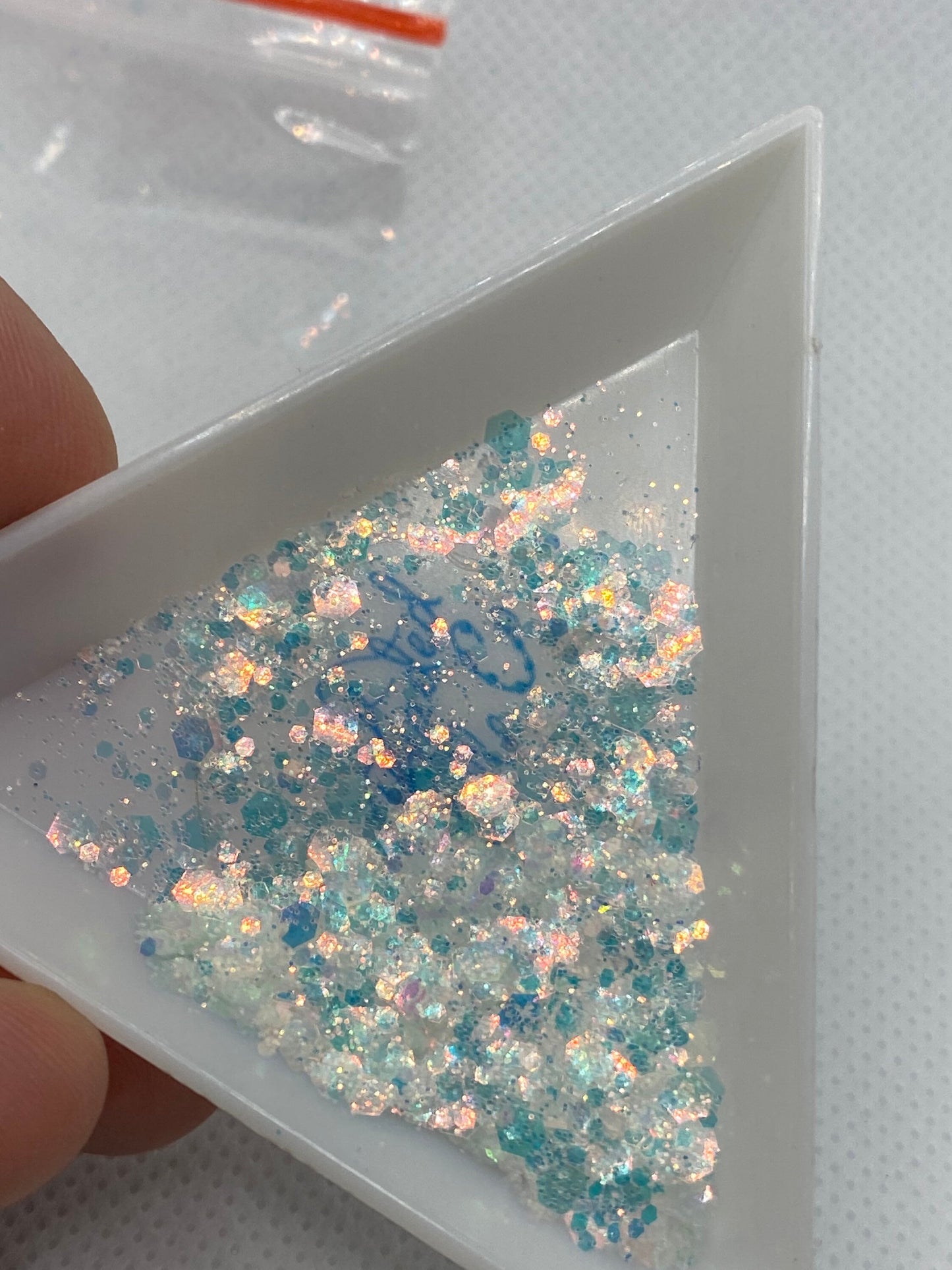 Artic Lights: holo-chunky glitter mix, crafting supplies glitter, custom mix, resin supplies, resin glitter, white and teal glitter