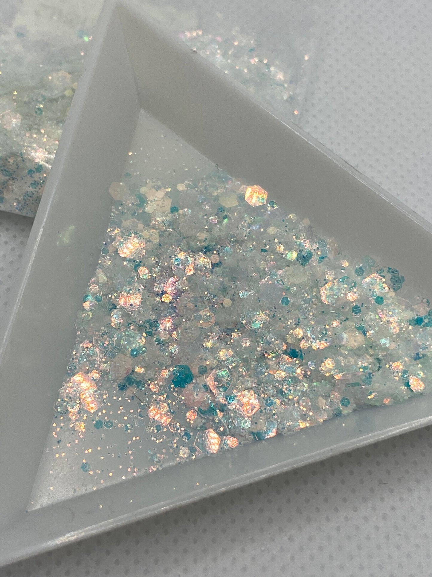 Artic Lights: holo-chunky glitter mix, crafting supplies glitter, custom mix, resin supplies, resin glitter, white and teal glitter