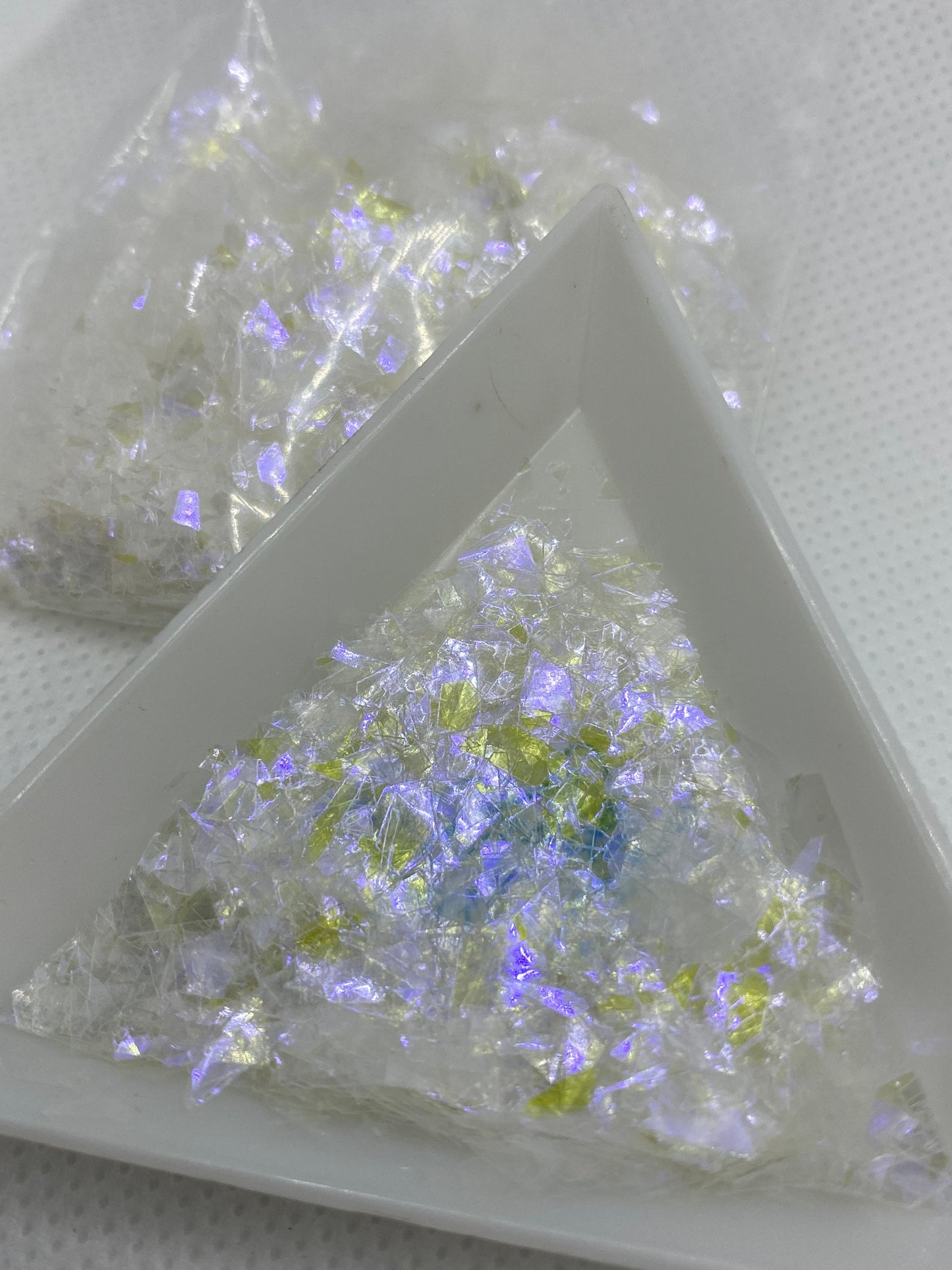 Light it up:flake yellow,clear and purple mix, resin filler, irregular flake glitter, epoxy supplies, glitter supply, flake glitter