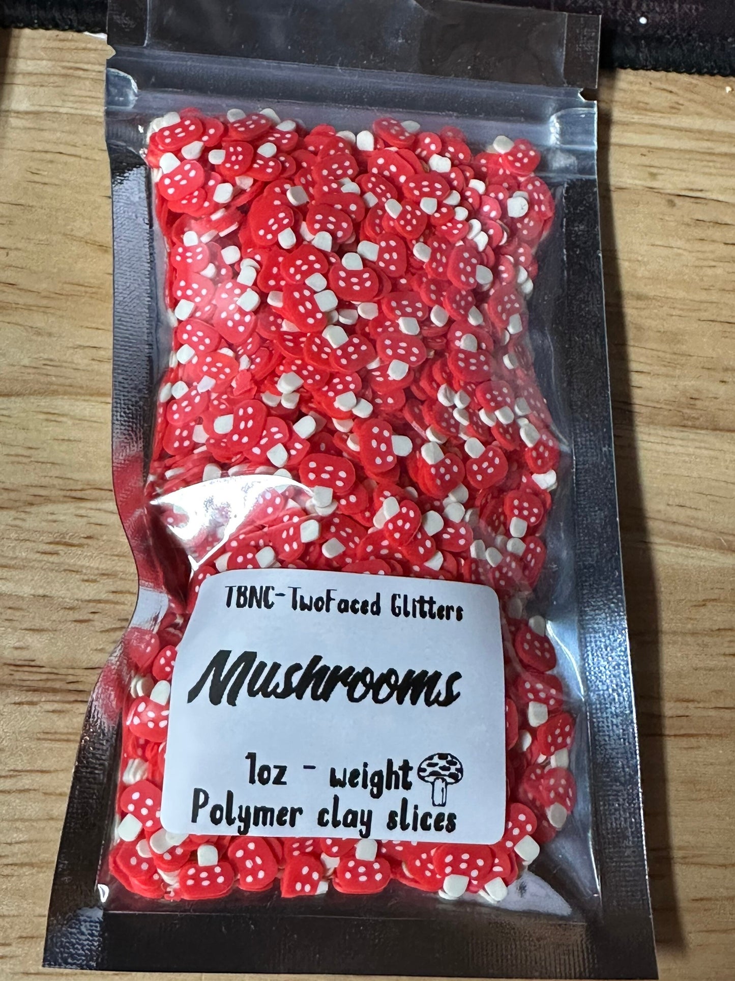 Mushroom clay slice filler, polymer crafting clay slices, resin supplies, craft supplies nail decor mini mushroom