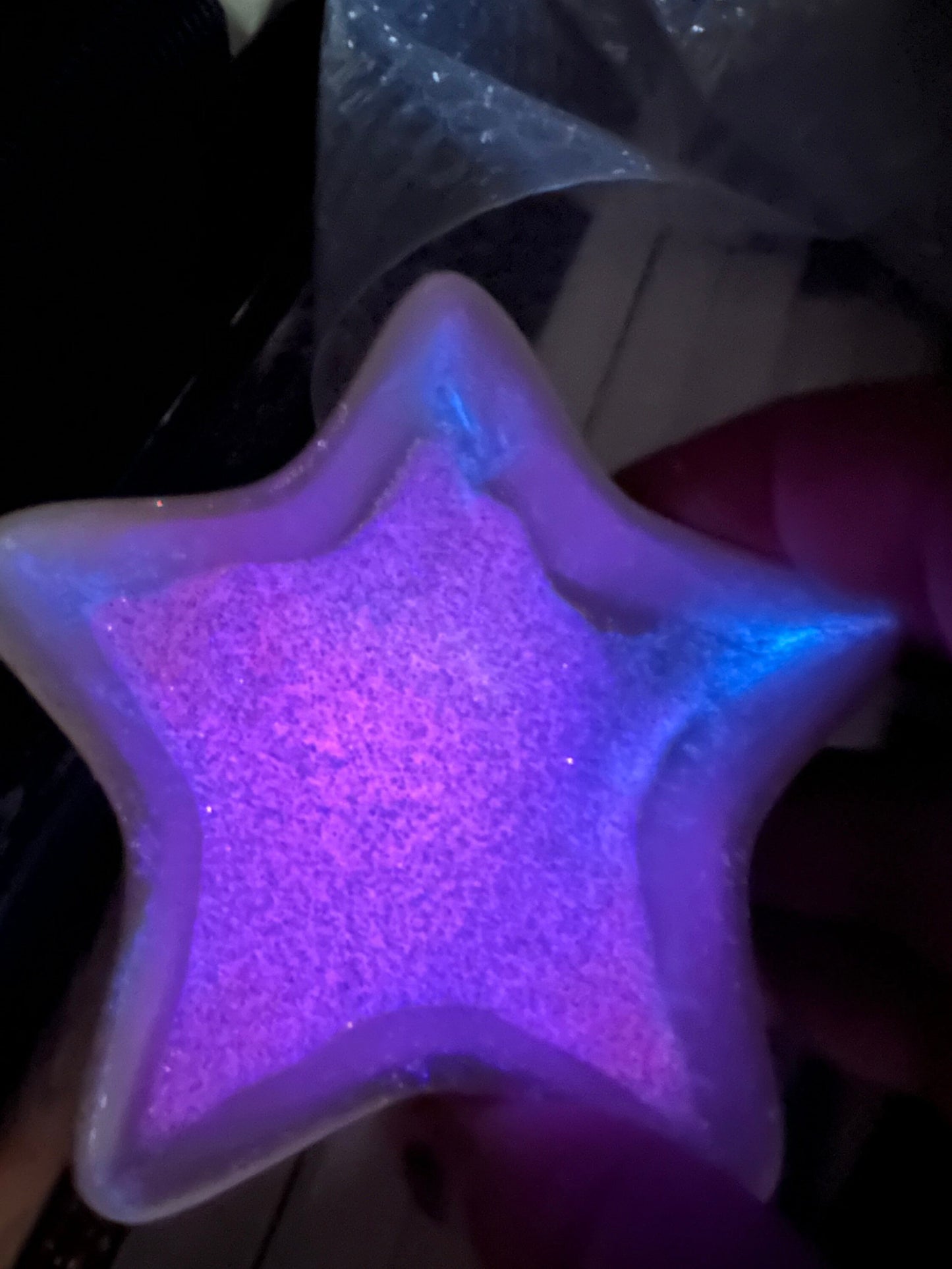 Fantasia: glow glitter mix crafting supplies glitter, custom mix, resin supplies, resin glitter, 15g Teal glow uv activated pink/purple