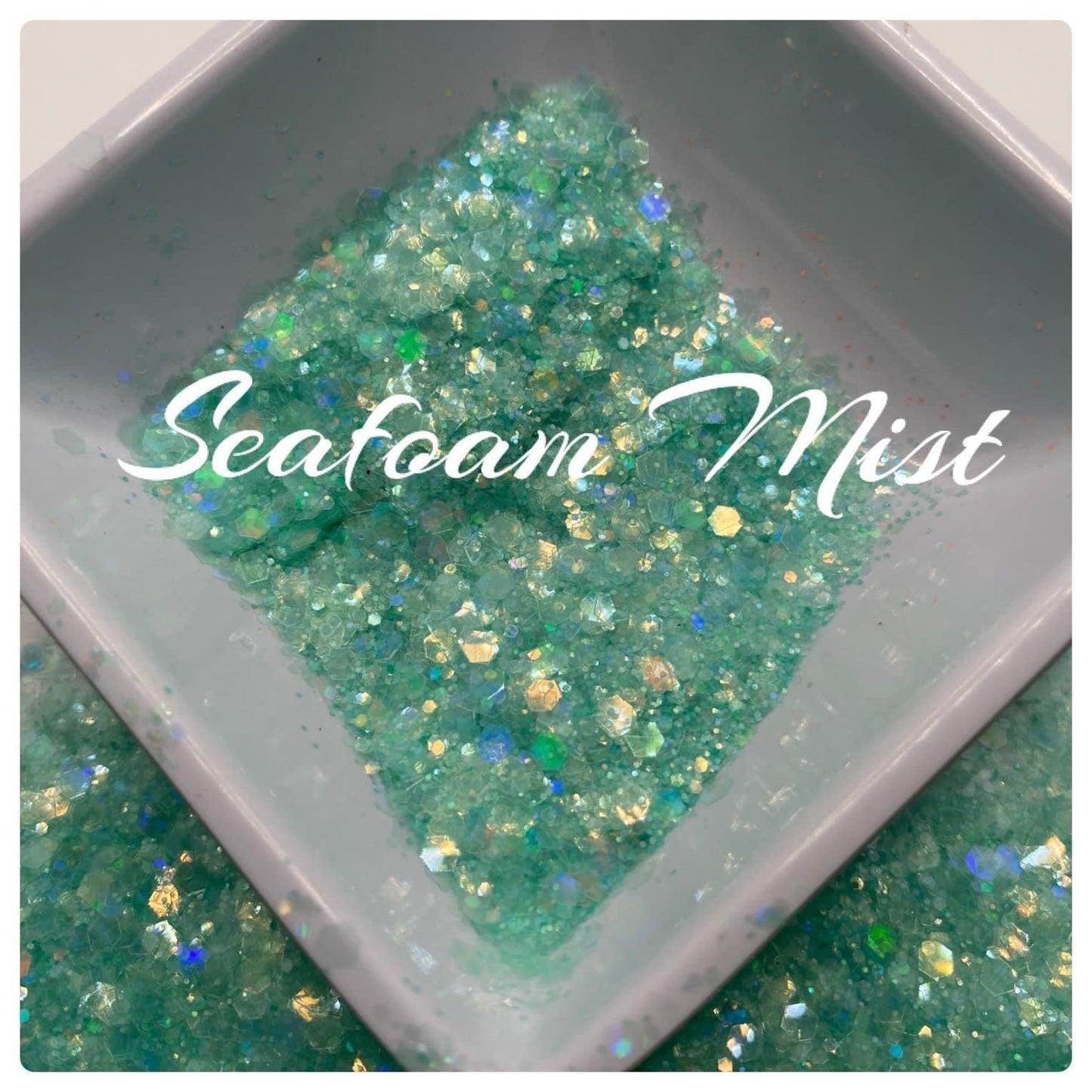 Sea foam Mist: holo-chunky glitter mix, crafting supplies glitter, custom mix, resin supplies, resin glitter, mix holo glitter