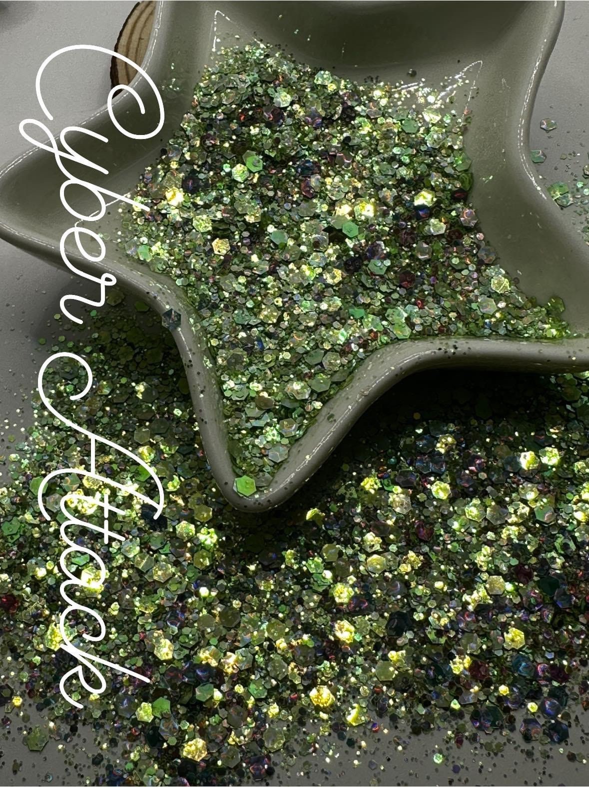 Cyber Attack: Color Shift holographic chunky glitter mix, crafting supplies glitter, custom mix, resin supplies, resin glitter, glitter