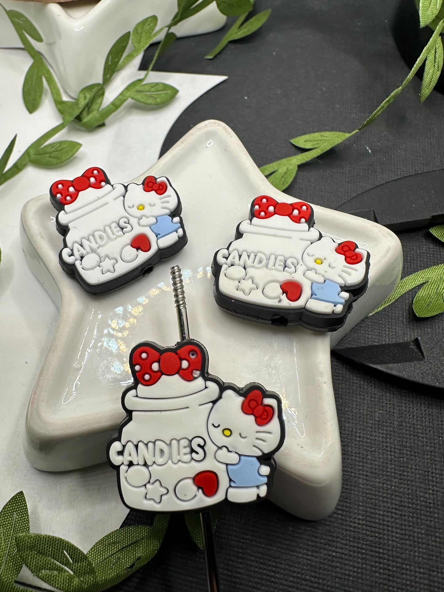 HK Candies Jar Bead, Silicone focal bead, cute bead for pens, bead for beadable items, bead double sided silicone bead 25.2mm