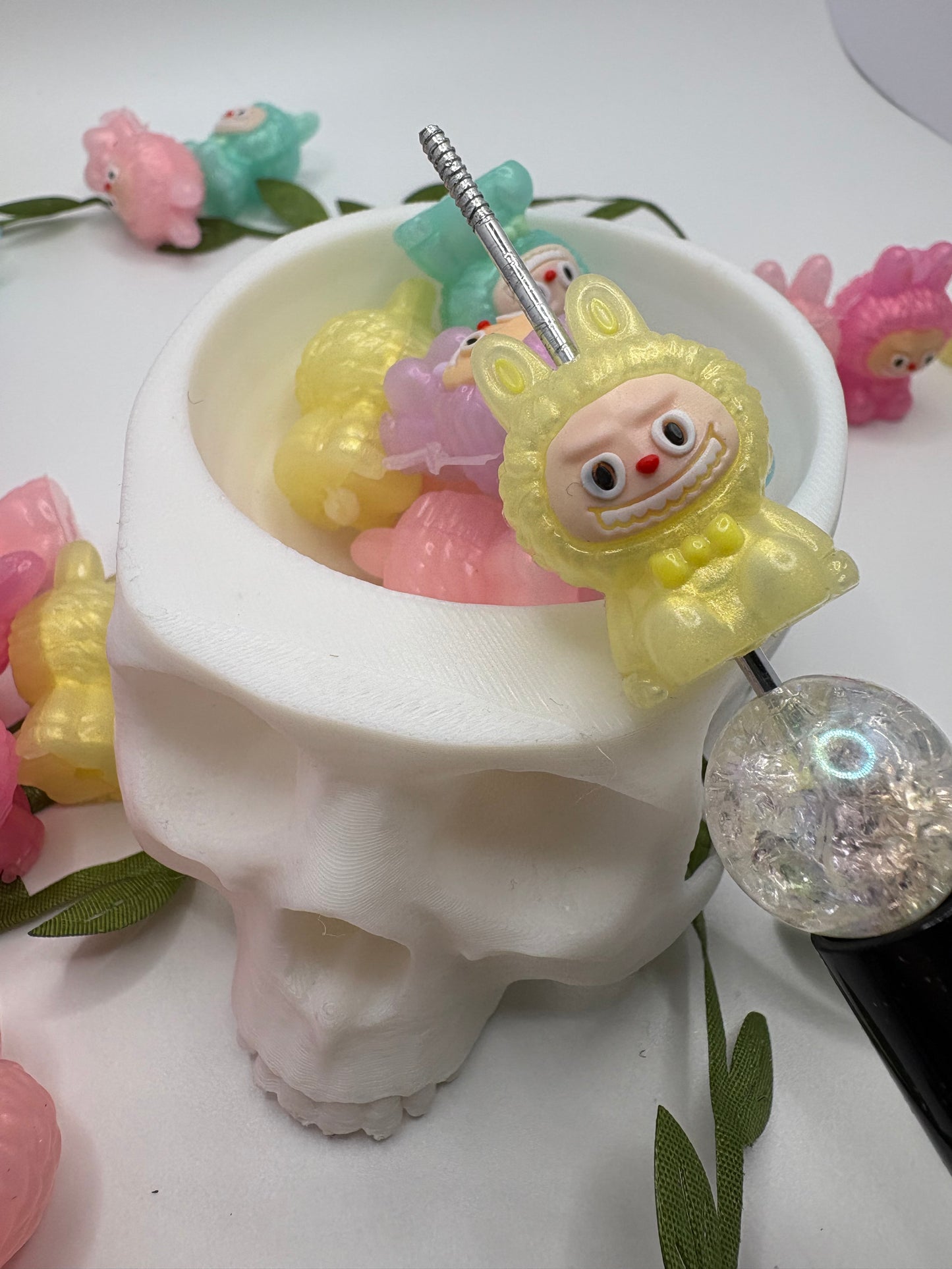 3D Monster Bead, cute silicone bead, beads for pens, 3d monster dude, focal bead, 27.5mm