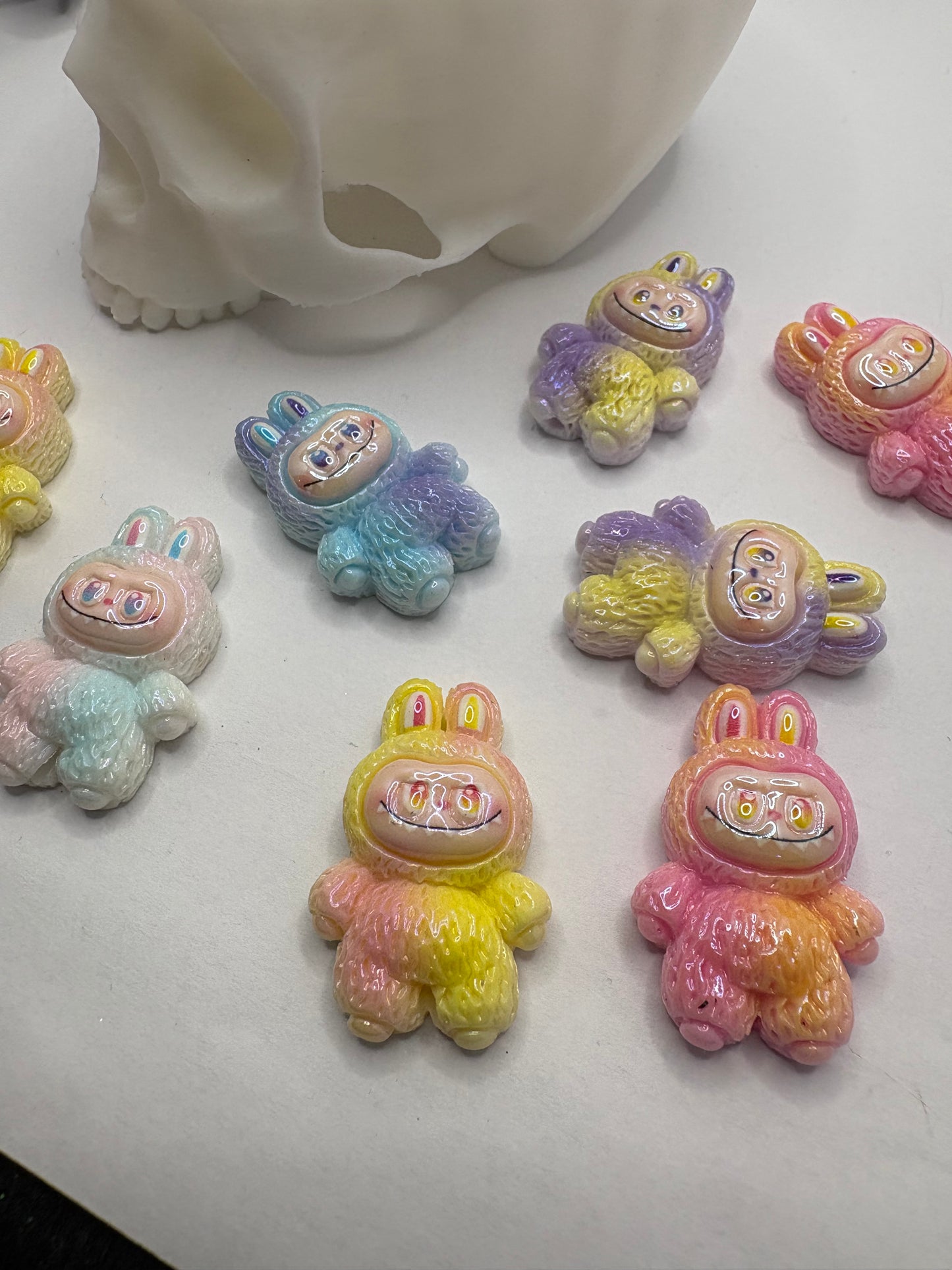 Ombre Monster Bead, cute acrylic bead, beads for pens, monster dude, focal bead 30mm