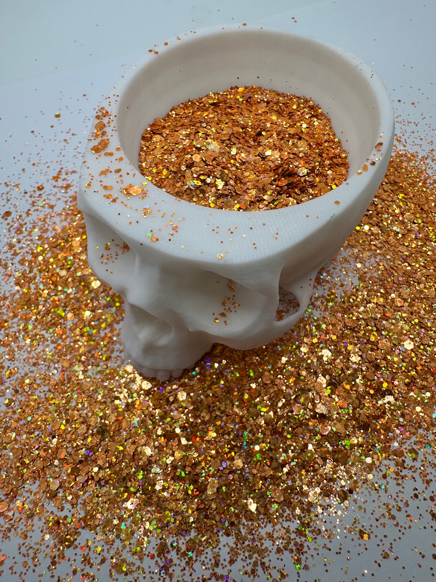 Pumpkin Patch: holographic chunky glitter mix, crafting supplies glitter, custom mix, resin supplies, resin glitter, orange holographic